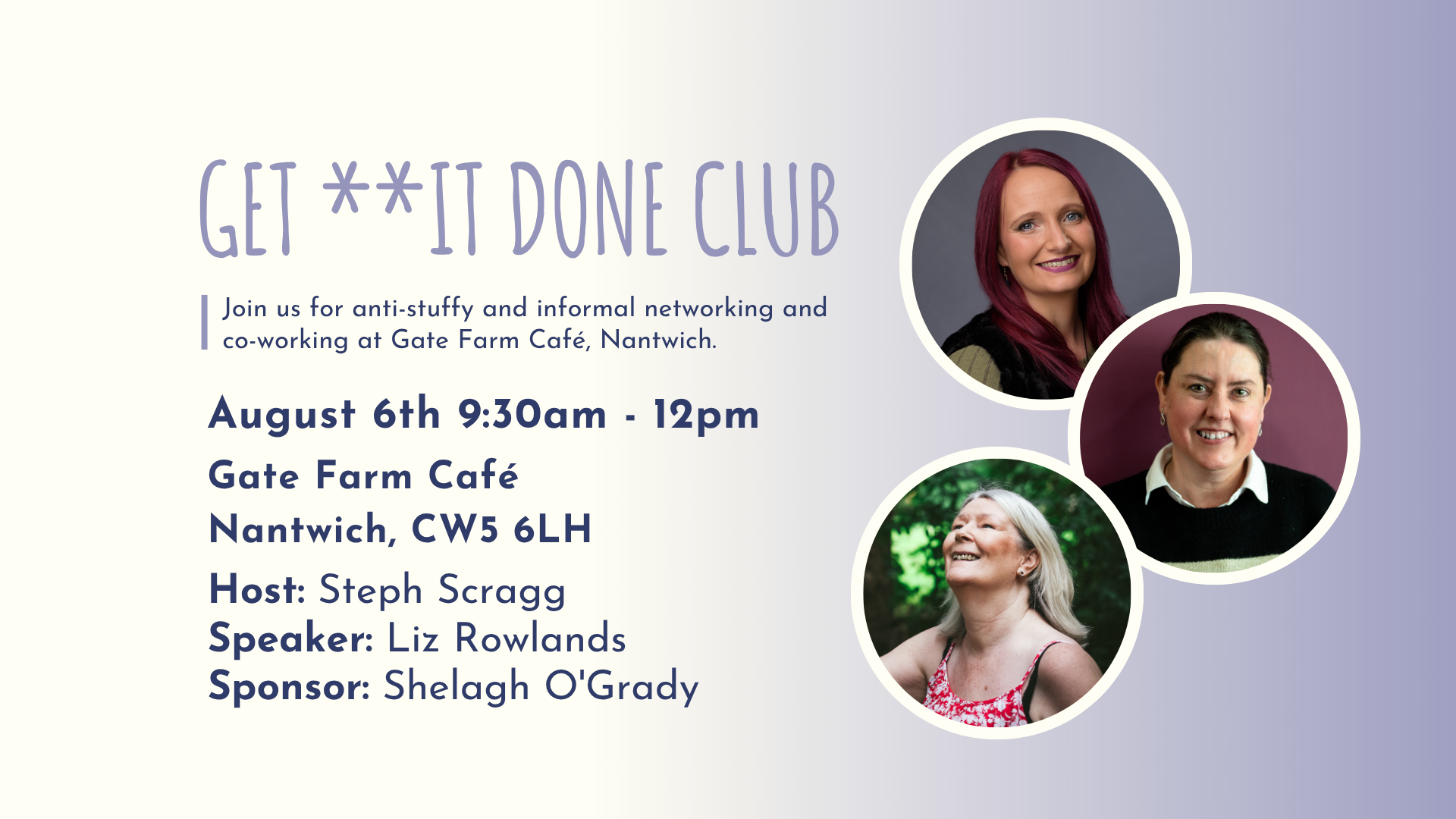 GET **IT DONE CLUB Nantwich August