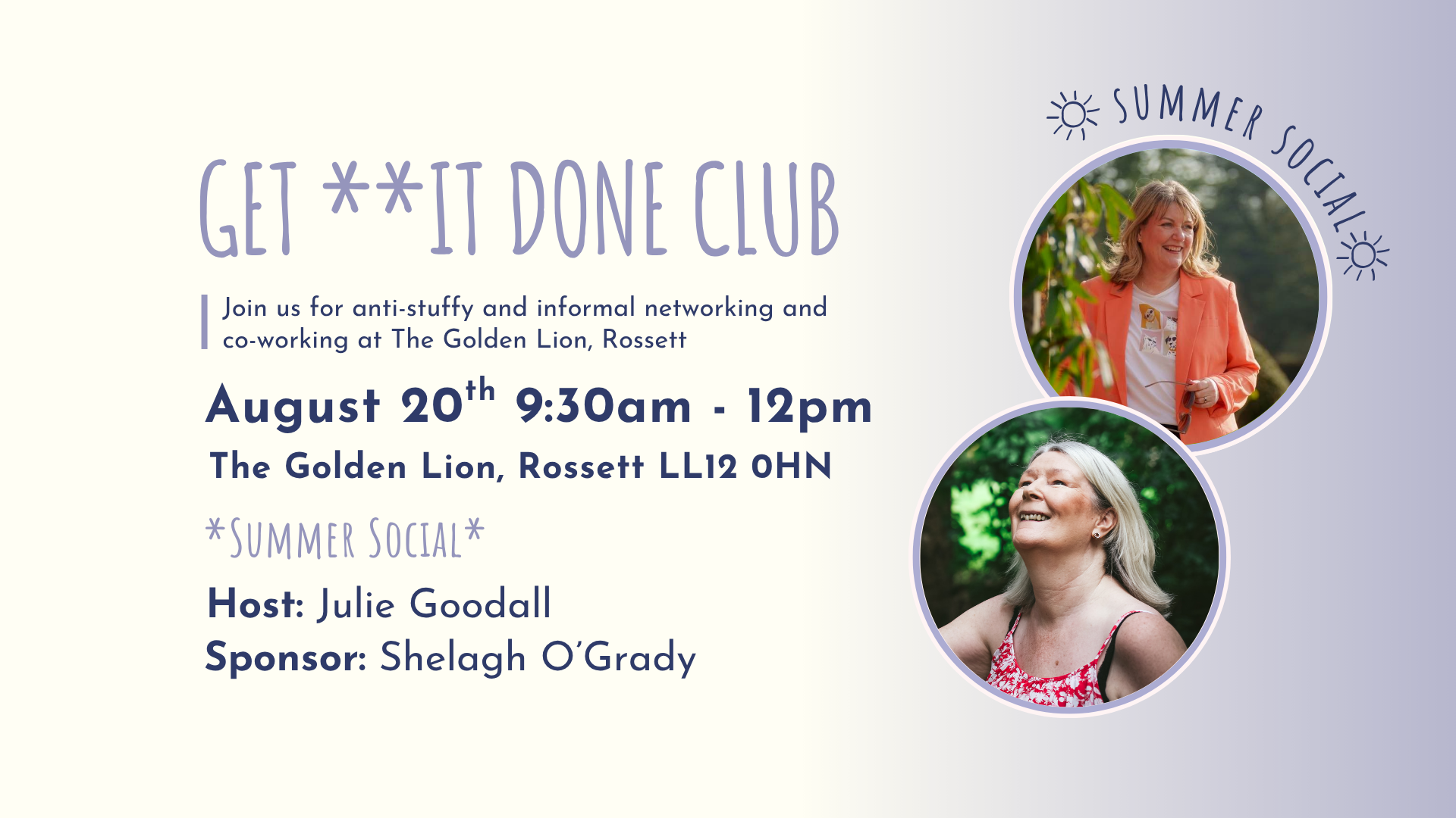 GET **IT DONE CLUB Rossett - August