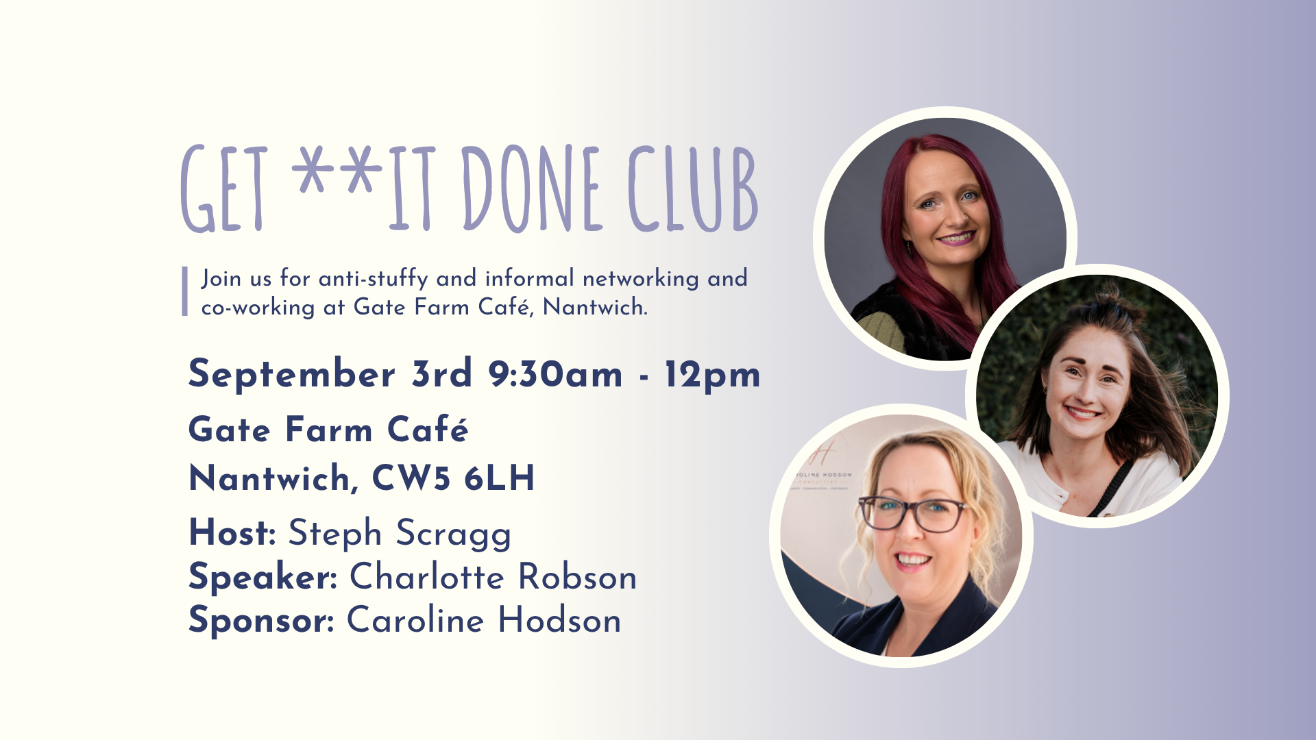 GET **IT DONE CLUB Nantwich September