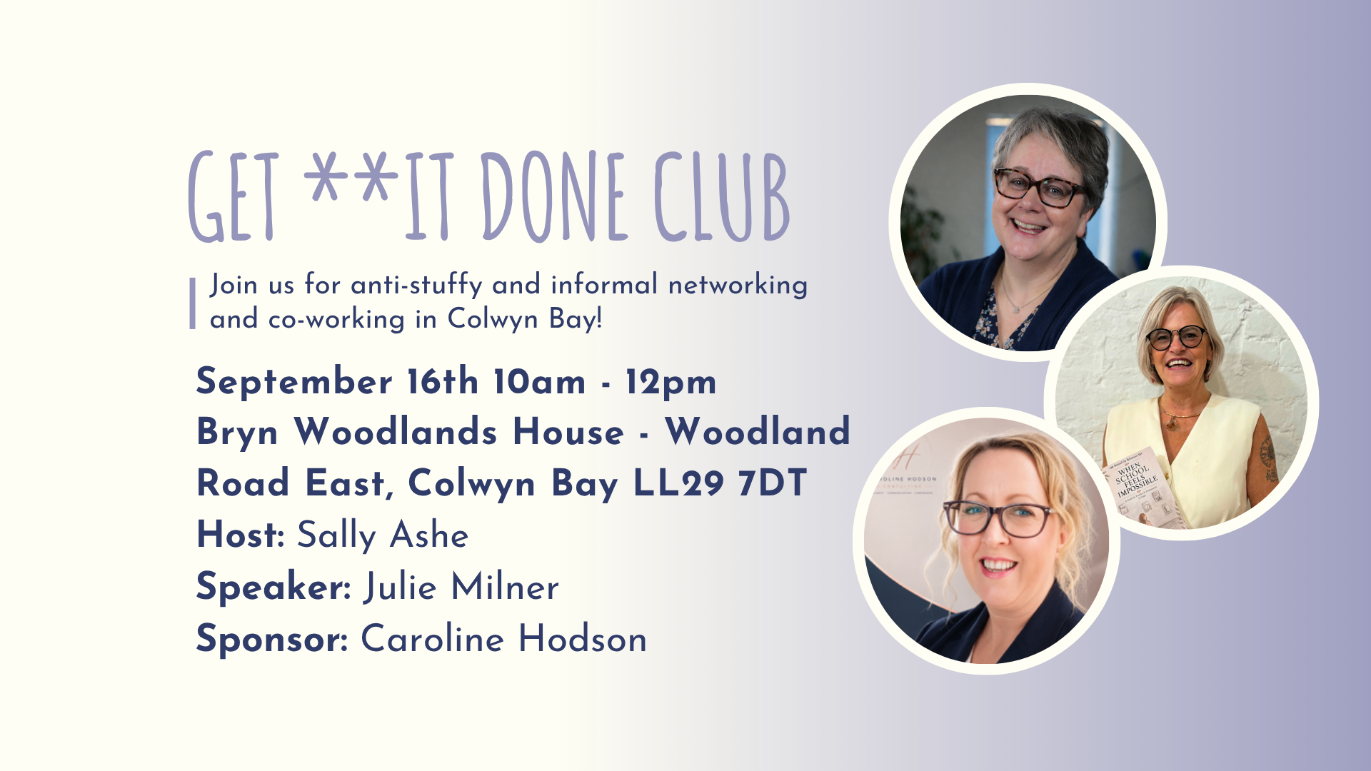 GET **IT DONE CLUB Colwyn Bay - September