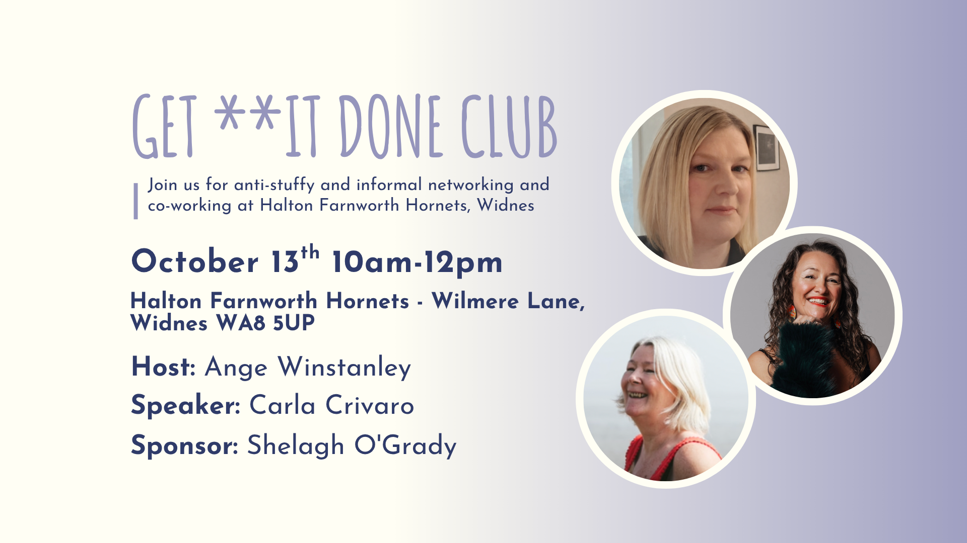 GET **IT DONE CLUB Widnes - October