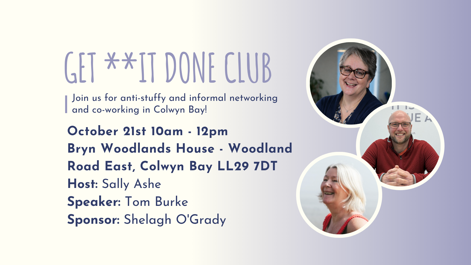 GET **IT DONE CLUB Colwyn Bay - October