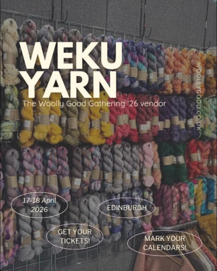 🧶The Woolly Good Gathering &rsquo;26 Vendor🔆

✨ Weku Yarn @wekuyarn

Weku Yarn is a hand-dyed yarn company run by sisters Hannah and Lydia in East London.

Inspired by their Ghanaian heritage, they create rich, joyful colourways that celebrate fami