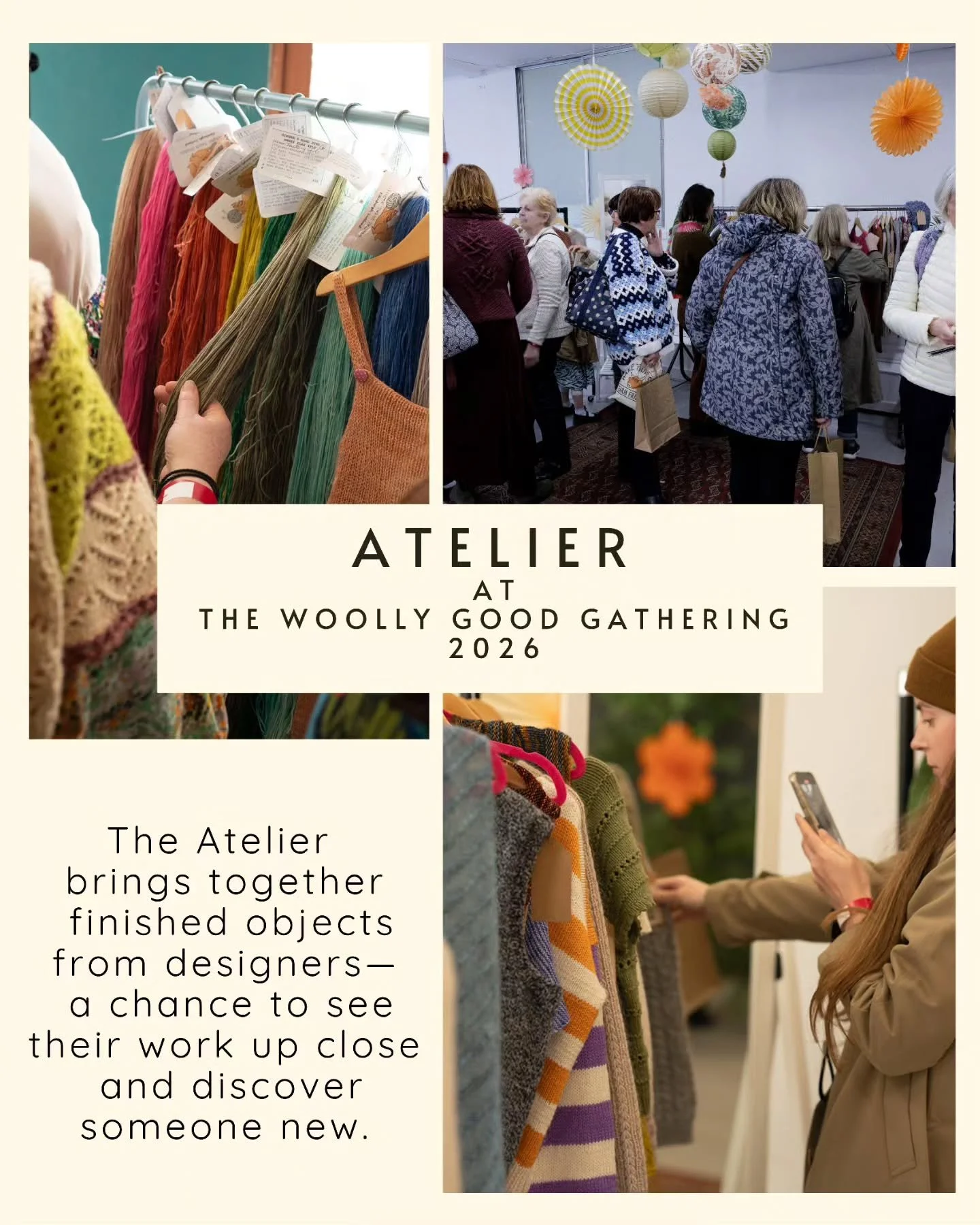 💚What is the Woolly Good Atelier?🔆

It&rsquo;s a space to experience design in a more personal way.

Here, you&rsquo;ll find finished knitwear and crochet pieces from a range of designers&mdash;objects to be seen up close, tried on, and explored. I