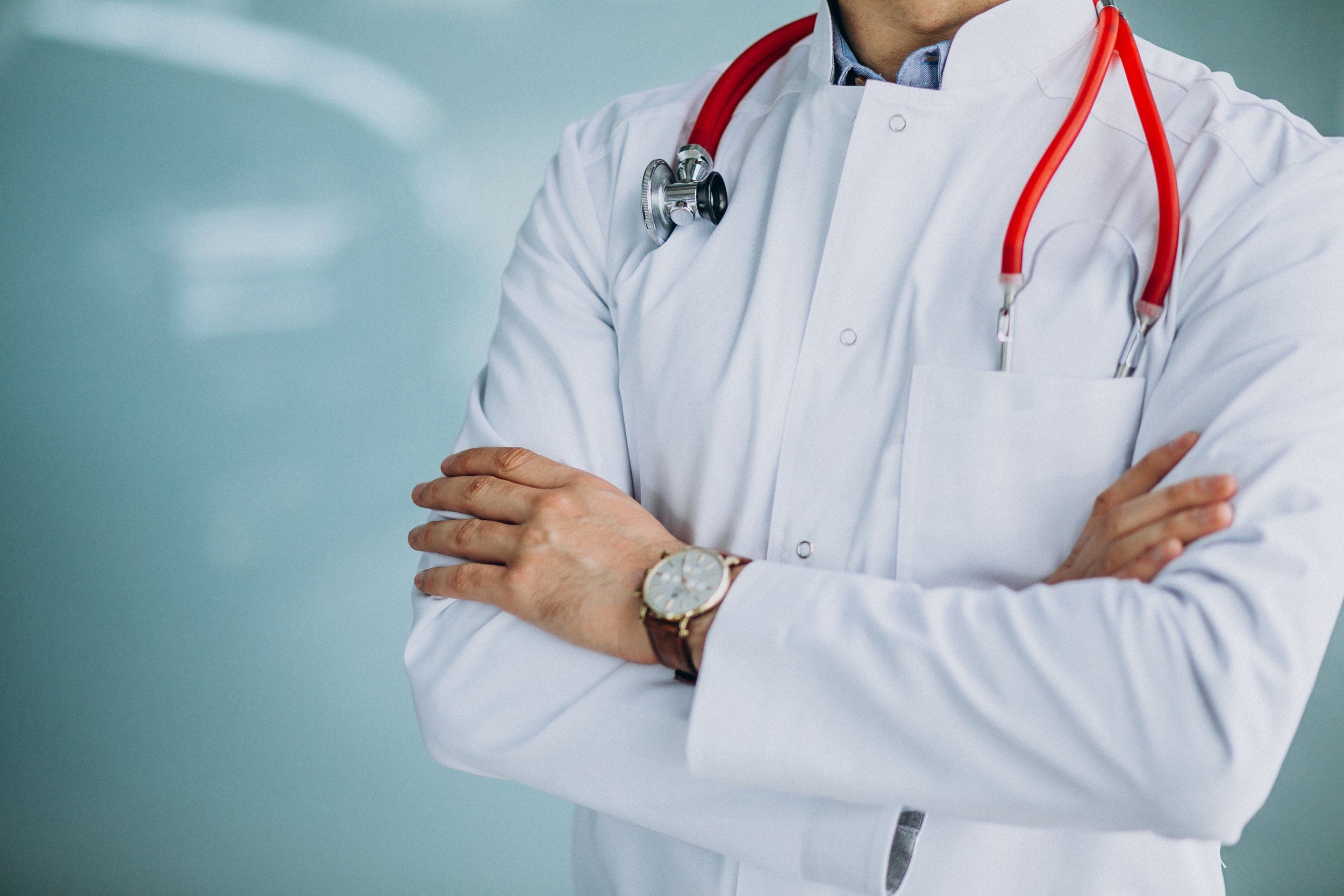 Logo for Latinx Physicians of California, featuring the acronym LPAC with a medical caduceus symbol inside a red circle replacing the letter 'O'.