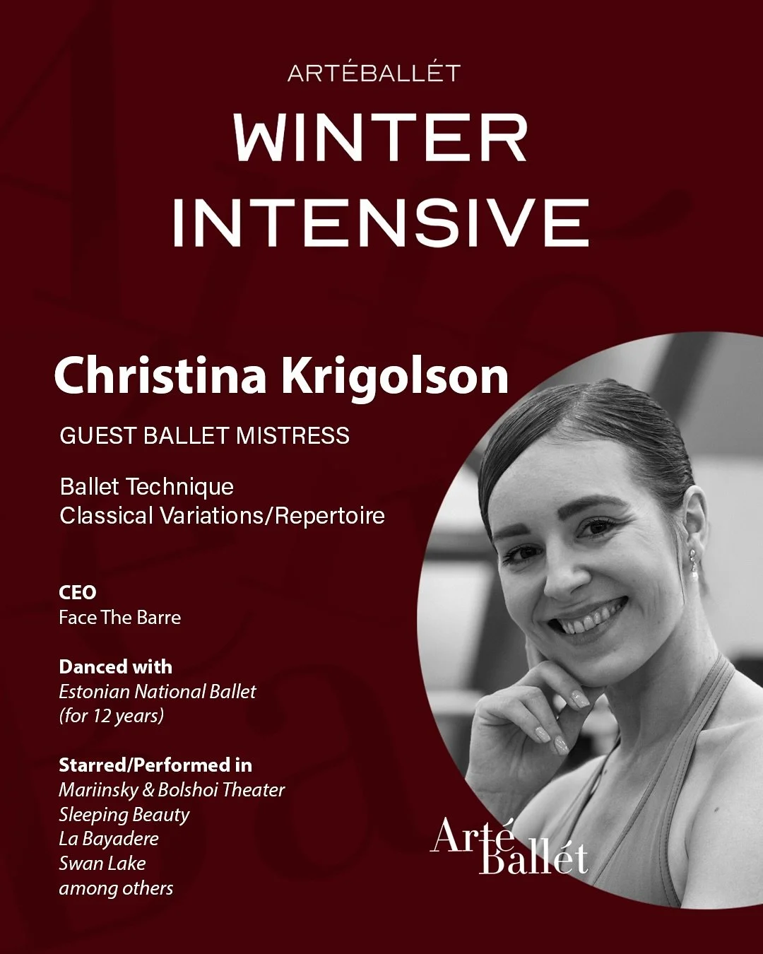 𝗙𝗔𝗖𝗨𝗟𝗧𝗬 𝗦𝗣𝗢𝗧𝗟𝗜𝗚𝗛𝗧 &mdash; 𝗖𝗛𝗥𝗜𝗦𝗧𝗜𝗡𝗔 𝗞𝗥𝗜𝗚𝗢𝗟𝗦𝗢𝗡

𝗪𝗲 𝗮𝗿𝗲 𝗱𝗲𝗹𝗶𝗴𝗵𝘁𝗲𝗱 𝘁𝗼 𝘄𝗲𝗹𝗰𝗼𝗺𝗲 𝗖𝗵𝗿𝗶𝘀𝘁𝗶𝗻𝗮 𝗞𝗿𝗶𝗴𝗼𝗹𝘀𝗼𝗻, 𝗳𝗼𝗿𝗺𝗲𝗿 𝗱𝗮𝗻𝗰𝗲𝗿 𝘄𝗶𝘁𝗵 𝘁𝗵𝗲 𝗘𝘀𝘁𝗼𝗻𝗶𝗮𝗻 𝗡𝗮𝘁𝗶𝗼𝗻𝗮𝗹 𝗕?