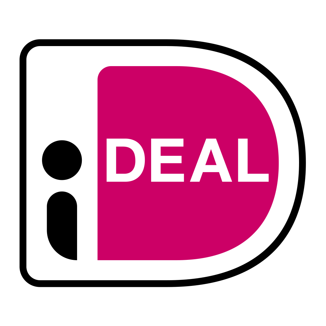 Icon of a speech bubble with the word 'DEAL' in white letters on a pink background, with black dots on the left side, outlined in black and white.
