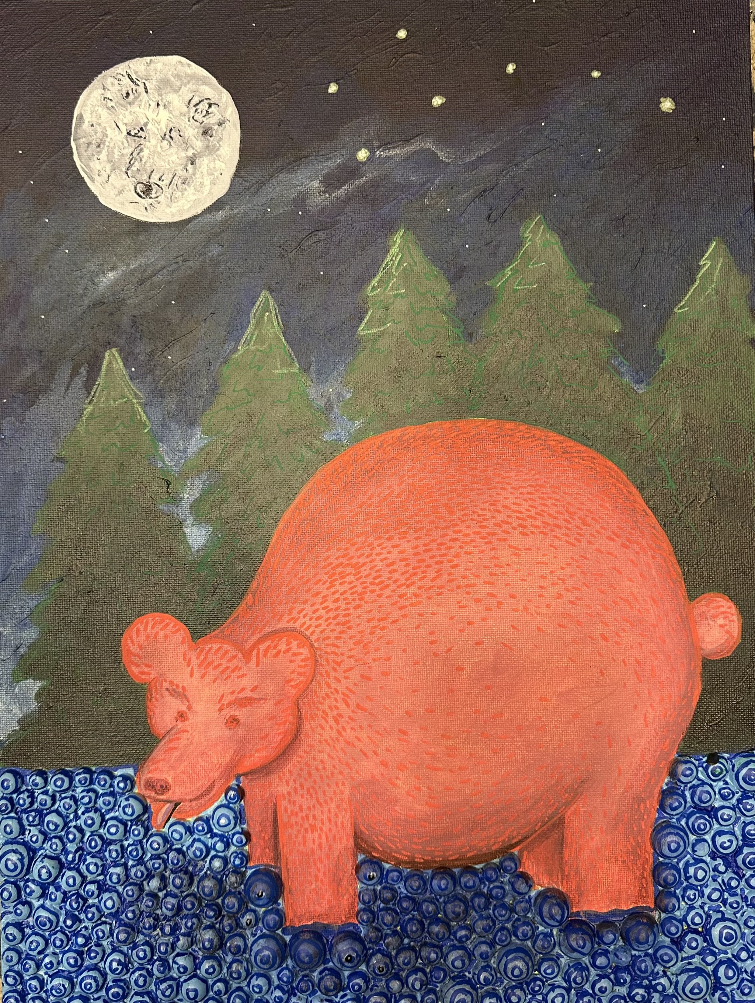 Fat Bear in Moonlight