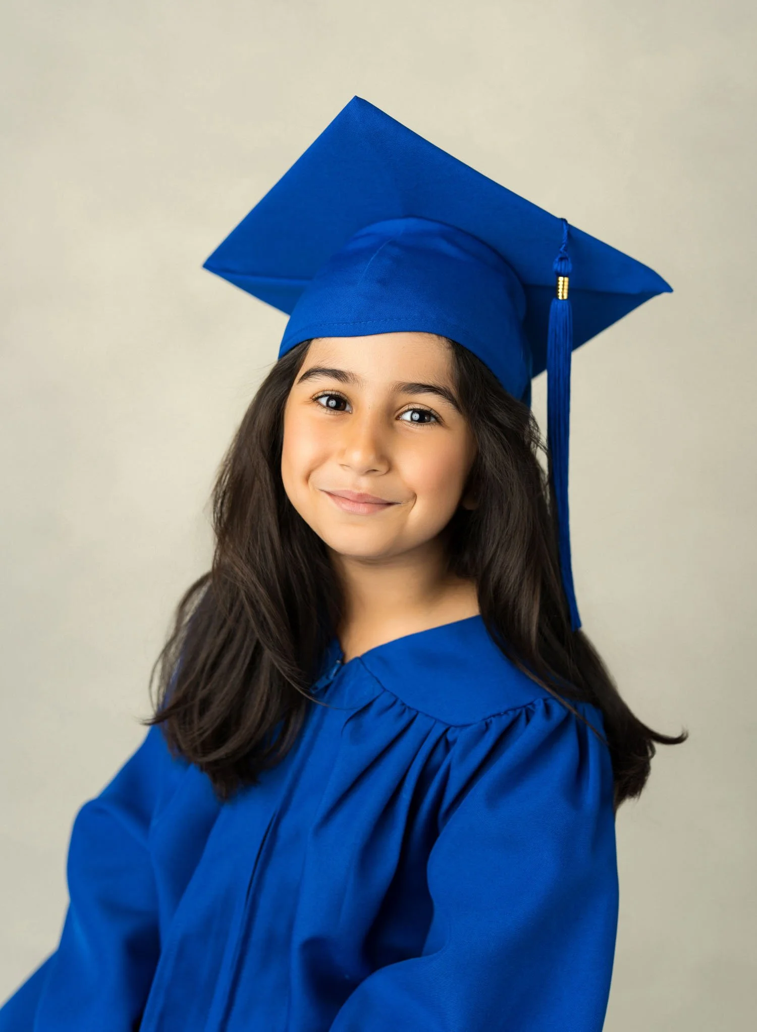Preschool cap and gown portrait in St. Louis area studio