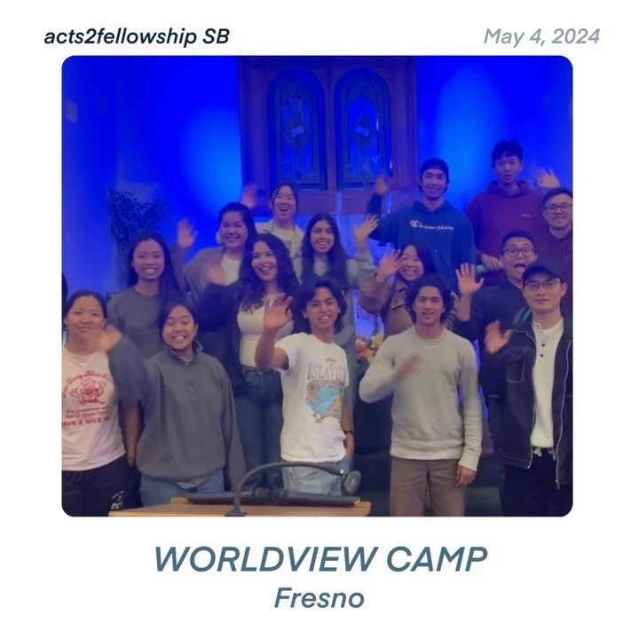 This past weekend our sophomores headed up to Fresno and put on a 1-Day Worldview Camp!!🤩

#ucsb&nbsp;#ucsblife&nbsp;#gauchos&nbsp;#futuregauchos&nbsp;#myucsb&nbsp;#gogauchos&nbsp;#ucsb2025&nbsp;#ucsb2024&nbsp;#ucsantabarbara&nbsp;#a2fsb&nbsp;#santa