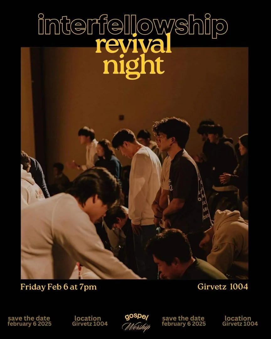 INTERFELLOWSHIP REVIVAL NIGHT is happening on Friday (2/6) at Girvetz 1004 and YOU ARE INVITED!!!! 🫵 Join us for a sweet time of fellowship with other Christians and fellowships on campus in worship, prayer, and discussion 🙆🏻&zwj;♀️ if you&rsquo;r