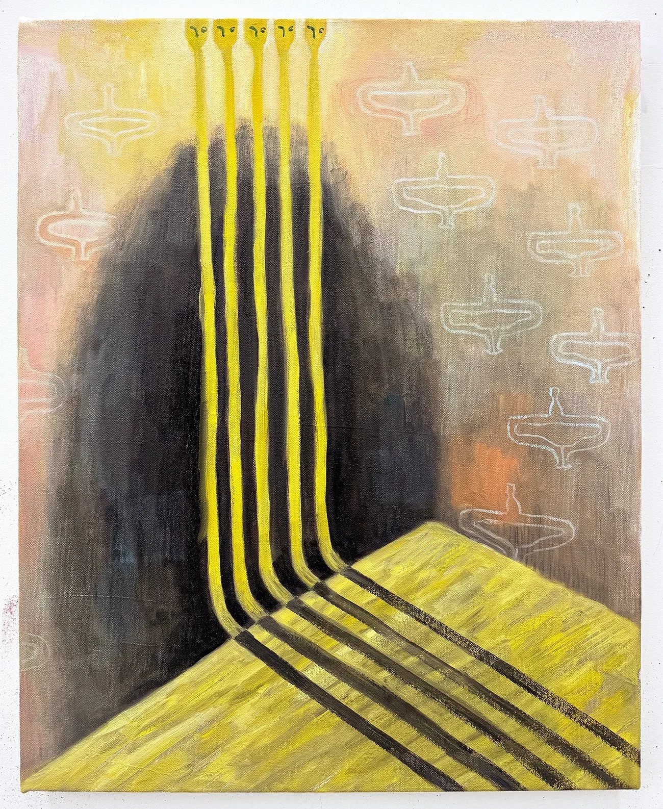 Amy Talluto|Five Sun Roads|2026|Oil on Canvas|20x16 Inches