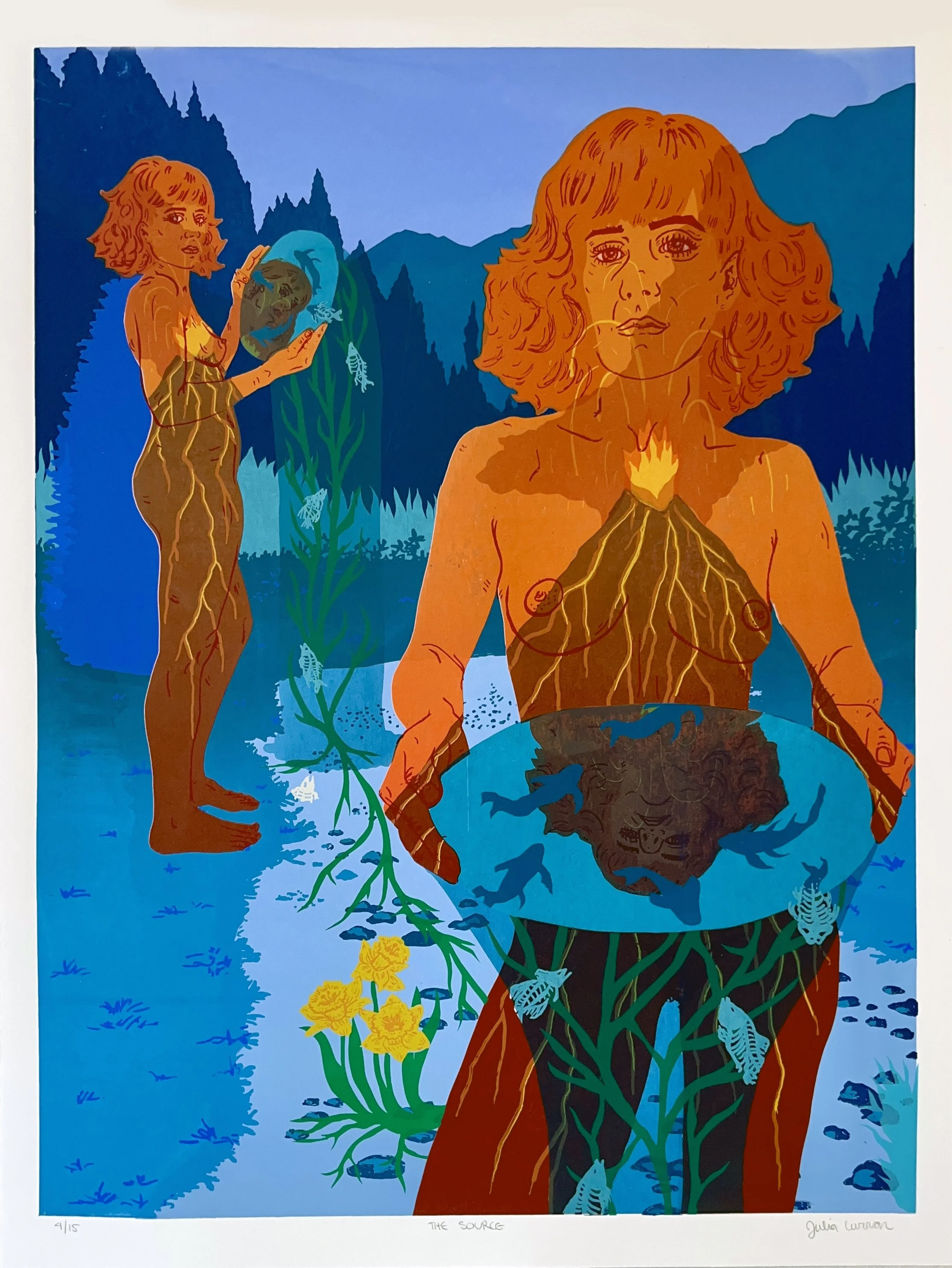 Julia Curran|Portal (The Source)|2024|Screenprint on Paper|23x17 Inches