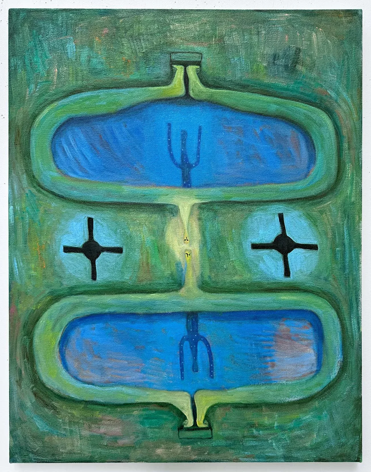 Amy Talluto|Star Child Origin Story (In the Green)|2026|Oil on Canvas|36x24 Inches