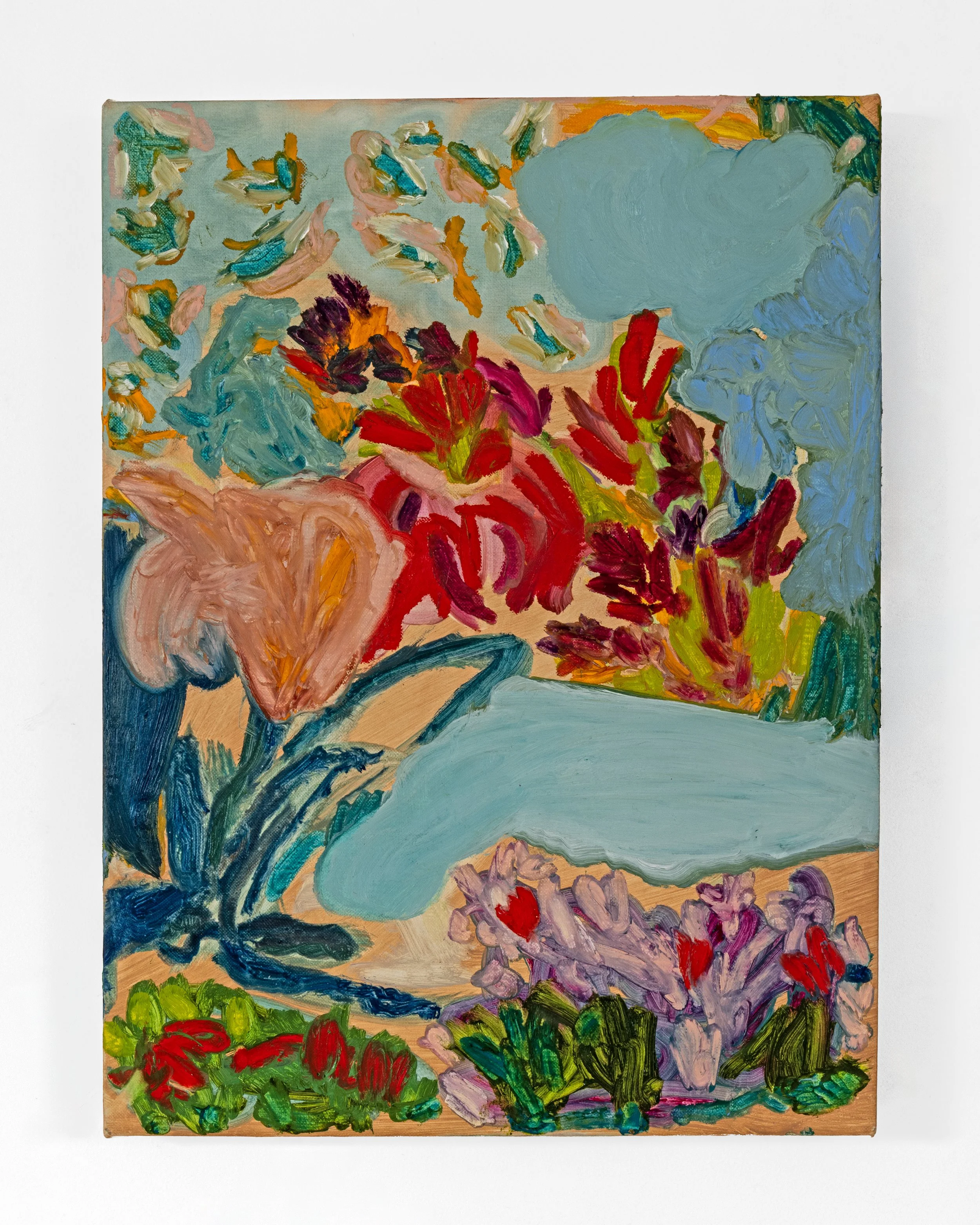 Mary Lynn Burke|Sensitive Seeds|2026|Oil and Oil Stick on Linen|12x16 Inches