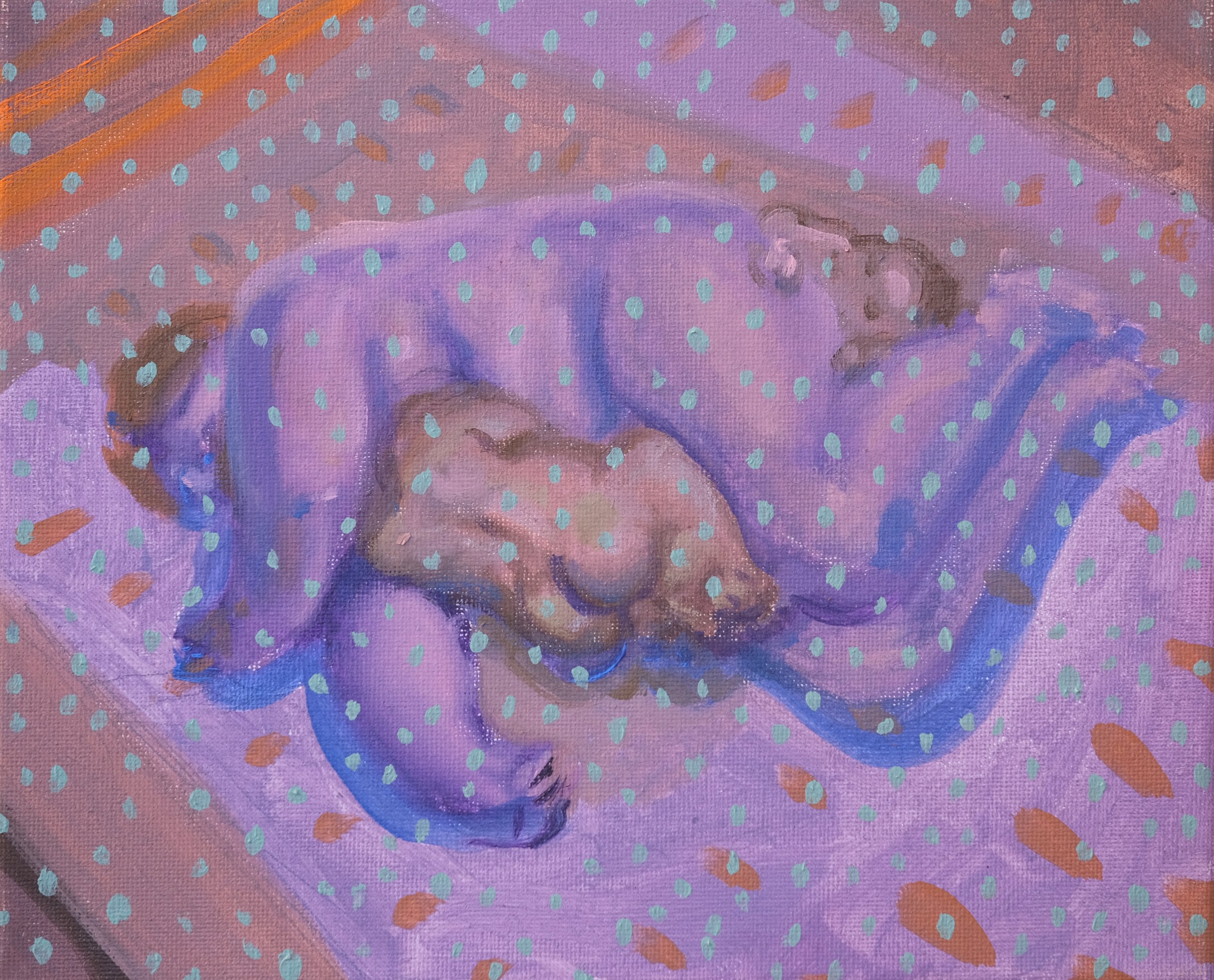 Abbey Golden | Reason for the Season (Snow) | 2024 | Oil on Canvas | 8x10 inches