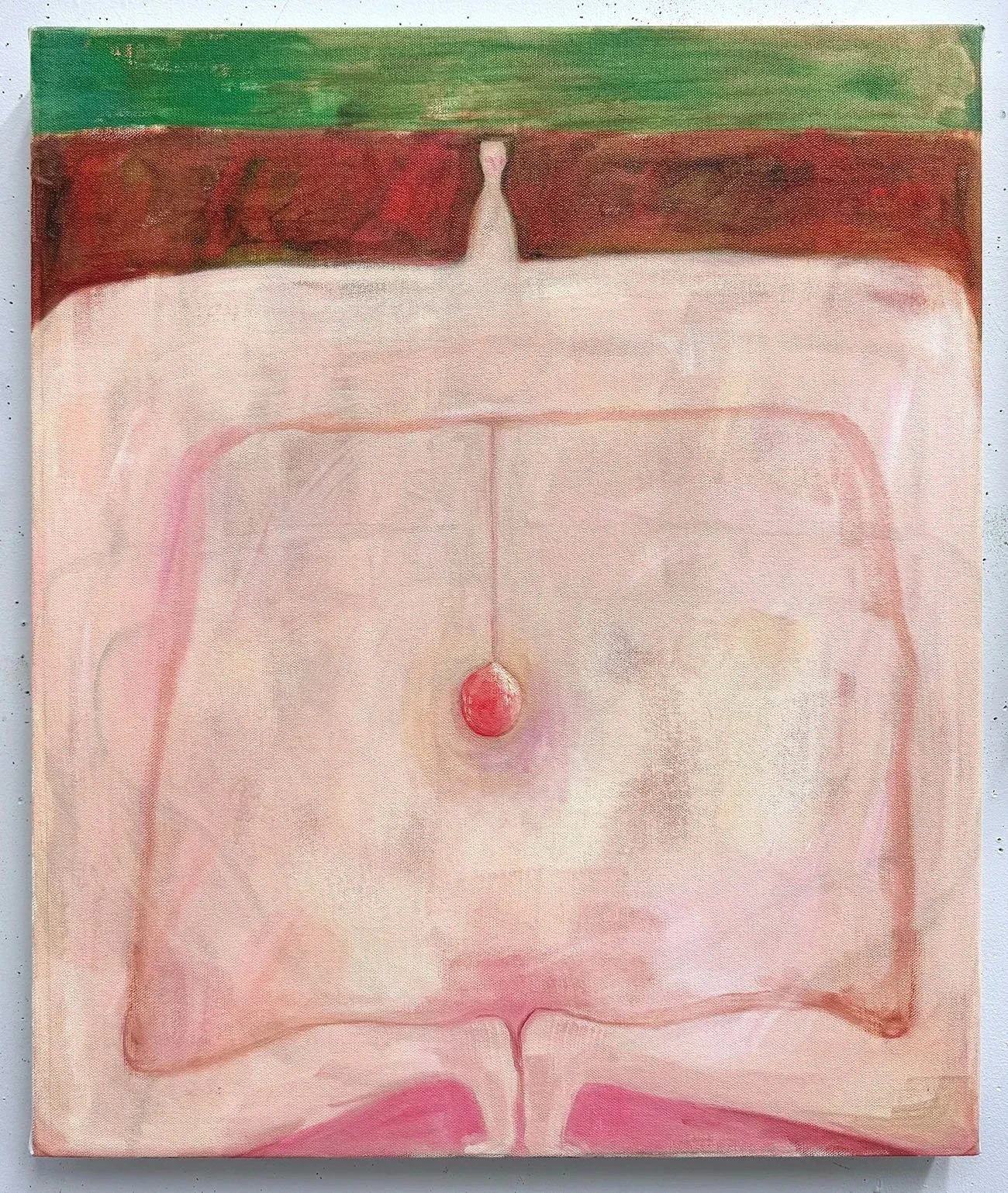 Amy Talluto|Flesh Squat with Prism|2024-2026|Oil on Linen|24x20 Inches