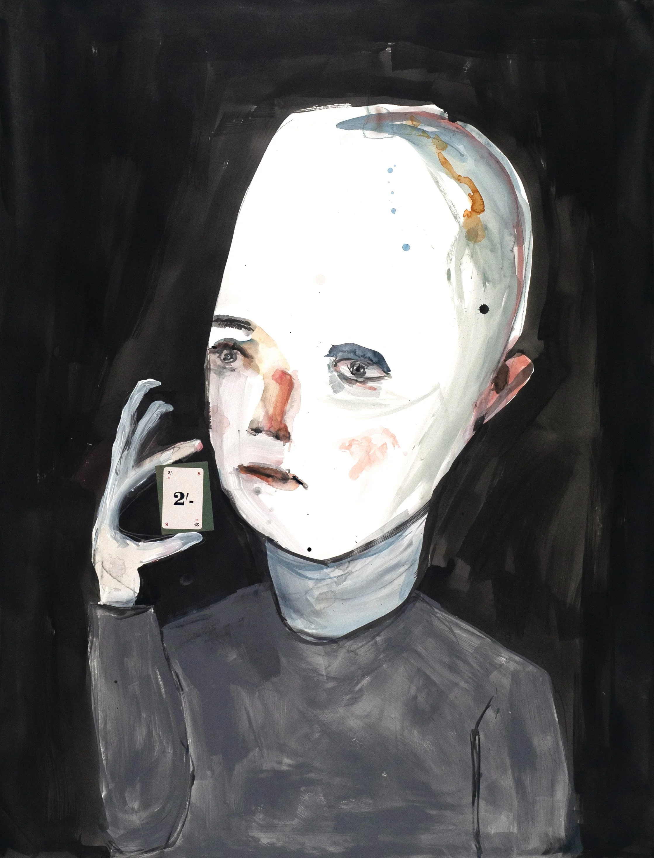 Jon Huck|Card|2025|Mixed Media on Paper|50x38 Inches