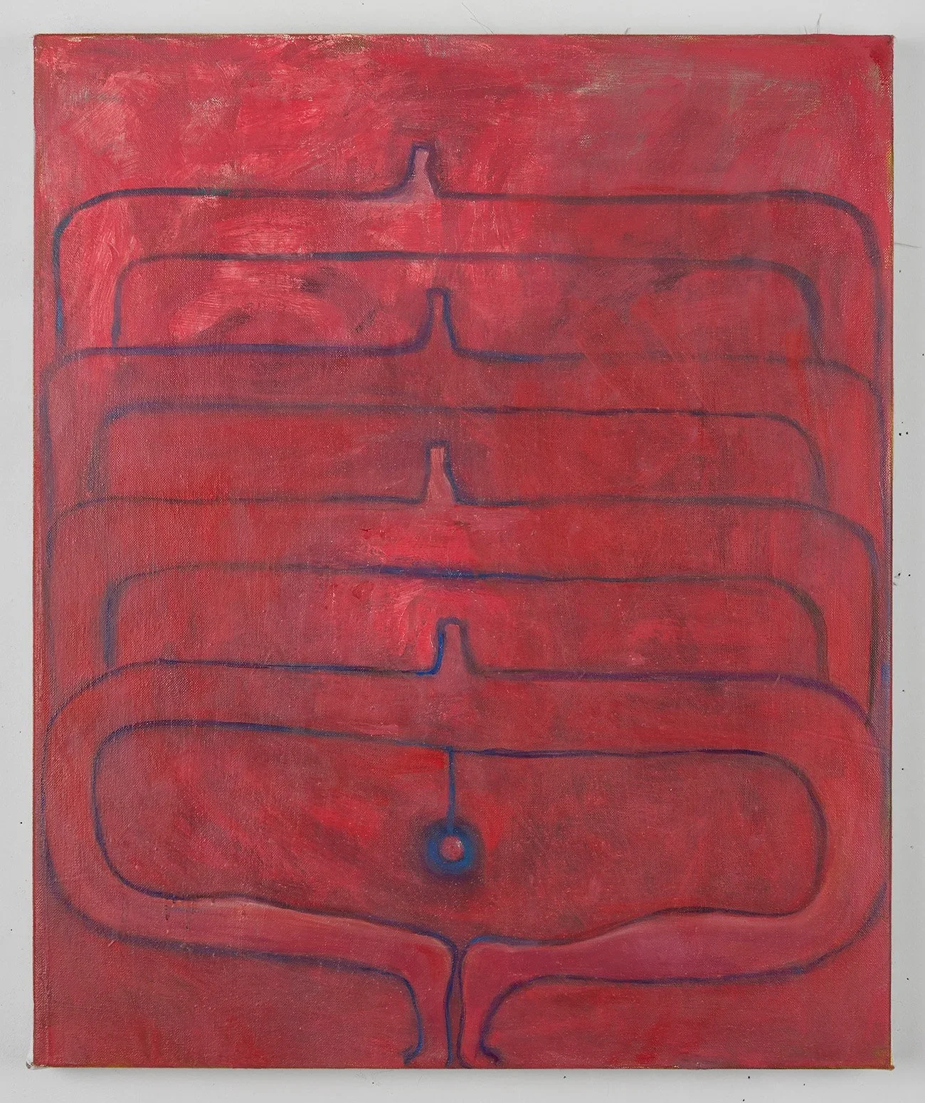 Amy Talluto|Red Stack with Prism|2024|Oil on Linen|24x20 Inches
