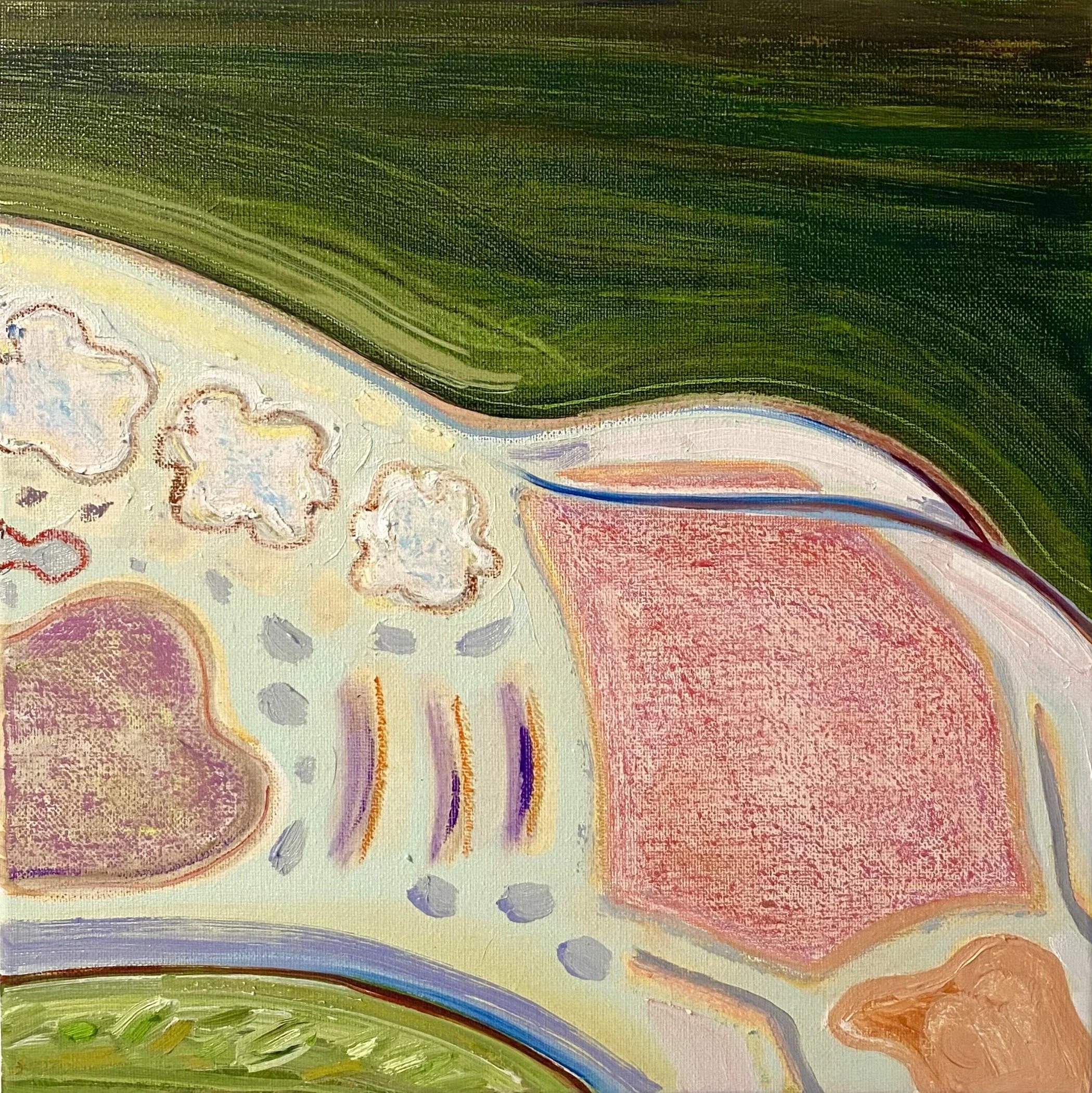 Georgia Elrod|A Meadow|2021|Oil and Mixed Media on Canvas|12x12 Inches