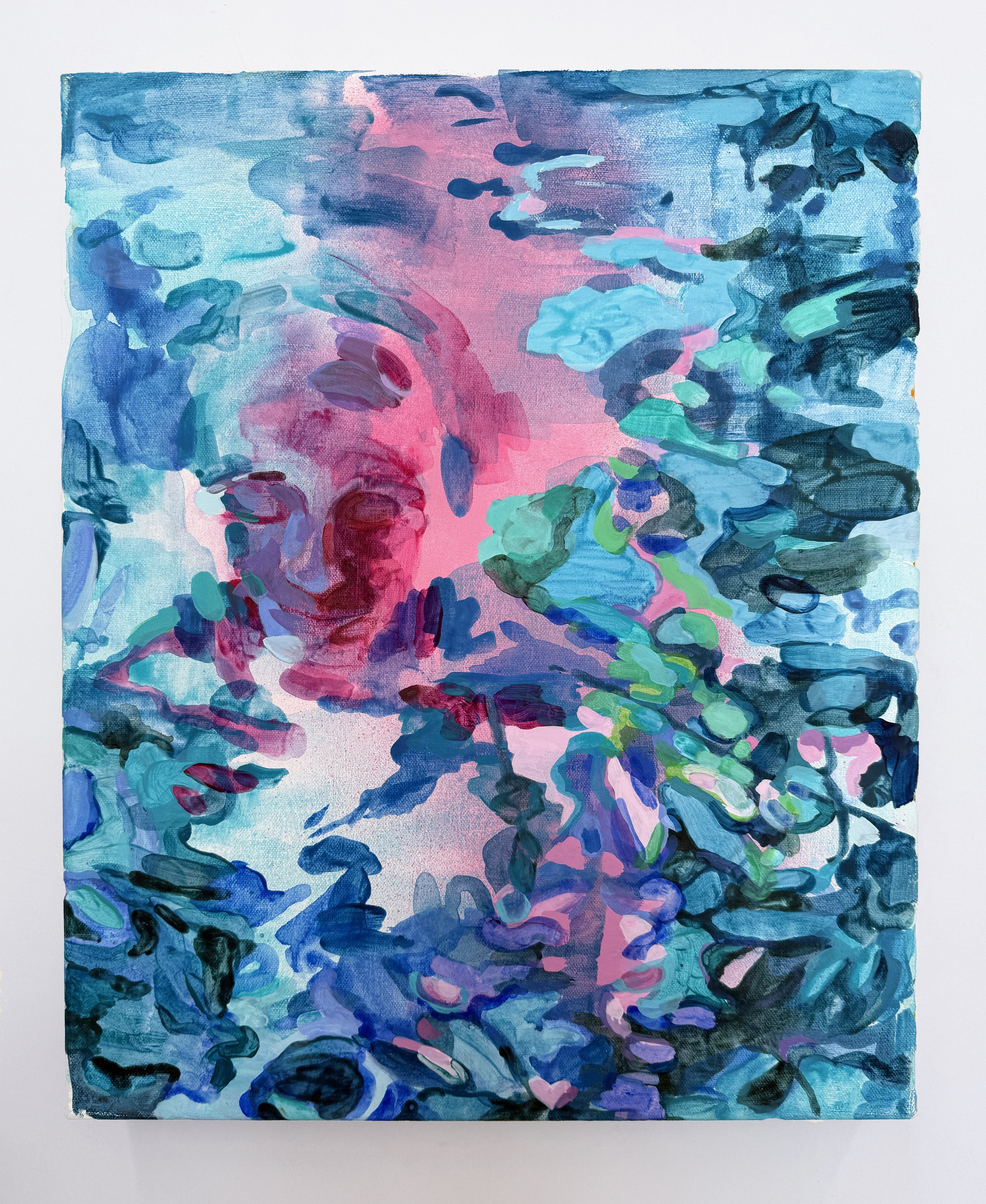 Amanda Mears|Night Swimmer|2024|Acrylic on Canvas|16x20 Inches