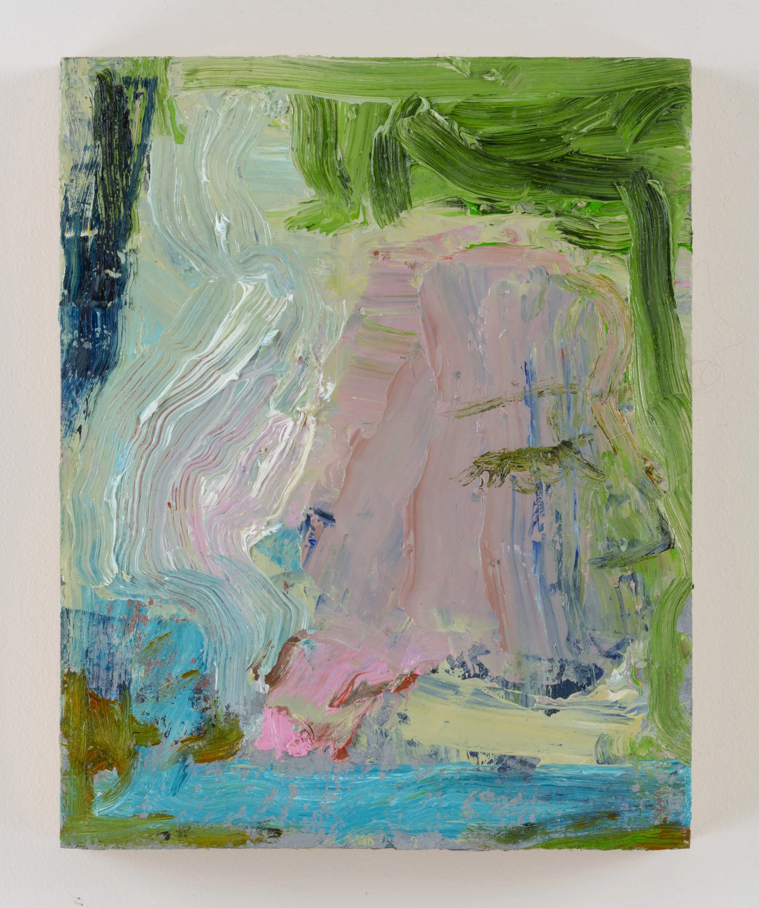 Julia Schwartz|I Saw Your Shadow Moving in the Trees|2023|Oil on Wood Panel|8x10 Inches