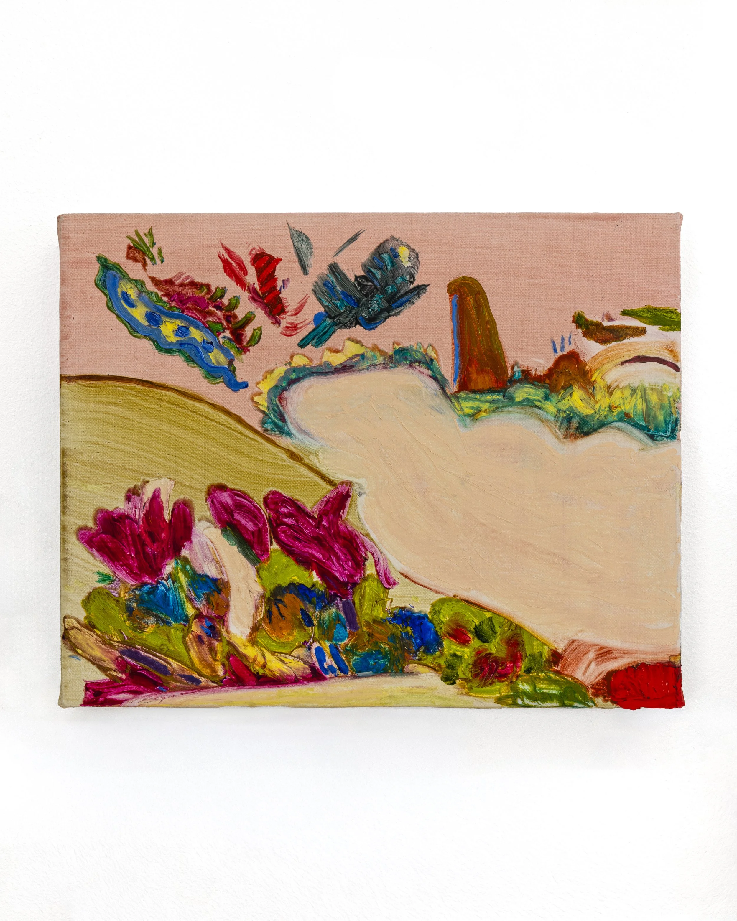Mary Lynn Burke|Flight of Memories|2026|Oil and Oil Stick on Linen|10x8 Inches