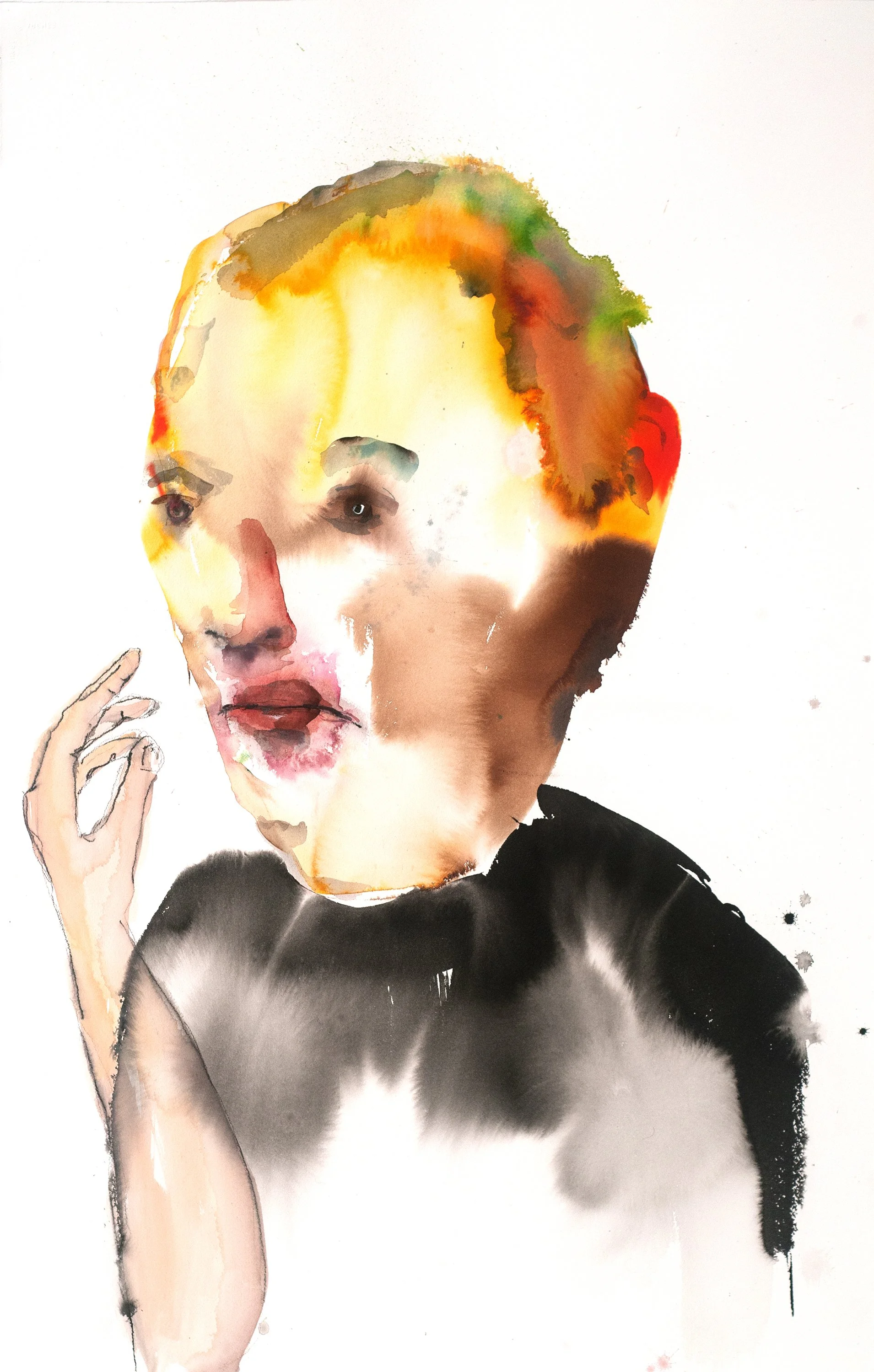 Jon Huck|Crammed|2025|Mixed Media on Paper|40x26 Inches