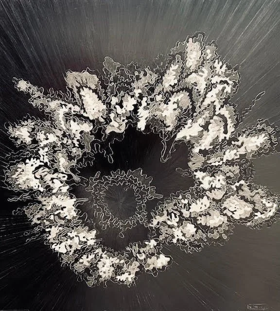 Christine Weir|Replica No. 5|2023|Graphite on Clay Board|10x10 Inches