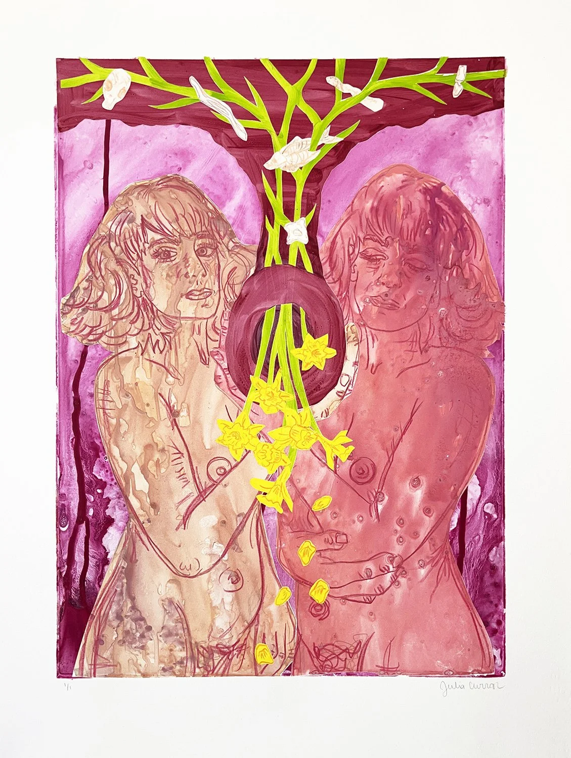 Julia Curran|Portal|2024|Monoprint on Paper|28x21 Inches
