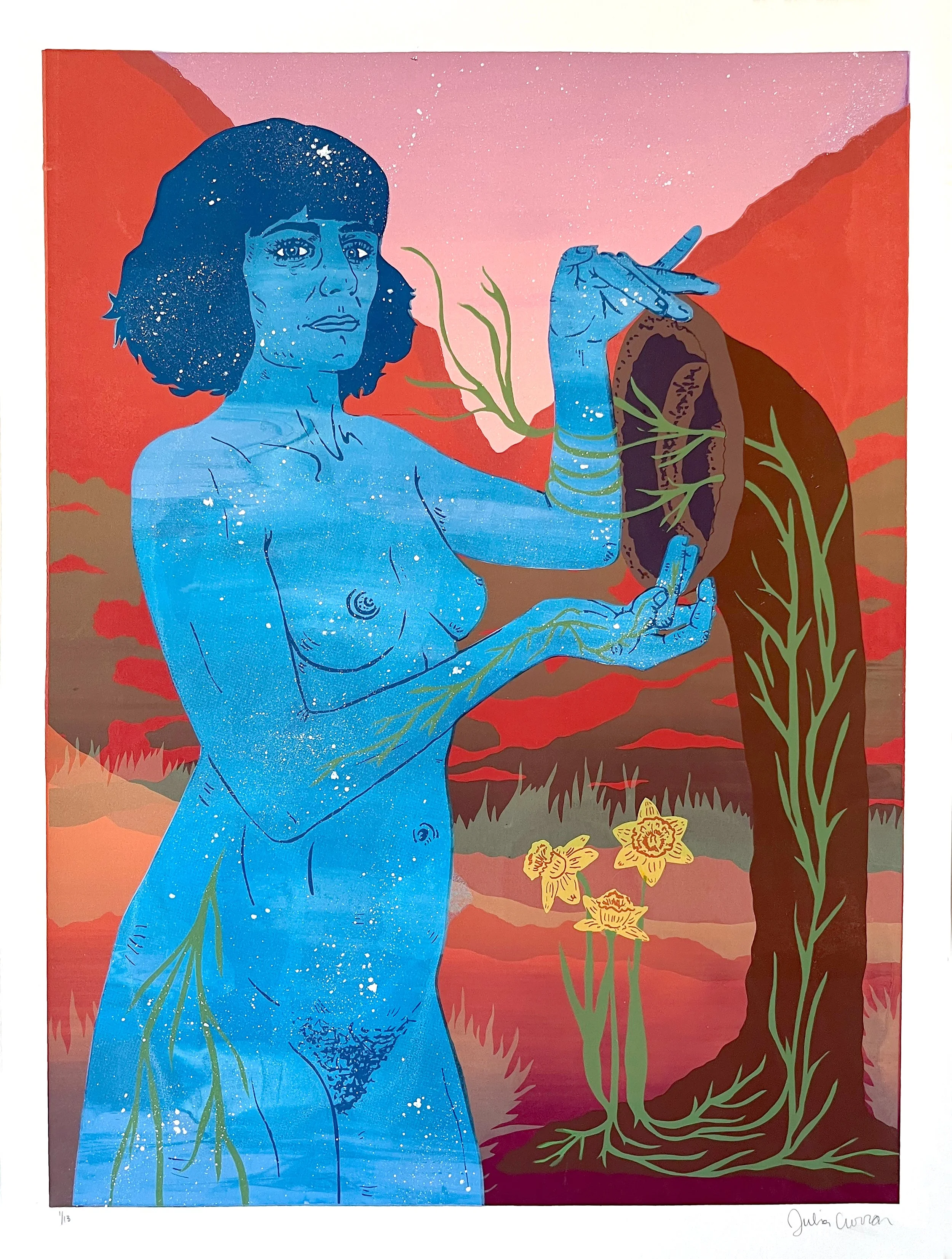 Julia Curran|Portal (Desert to Night Sky)|2024|Screenprint on Paper|24x18 Inches