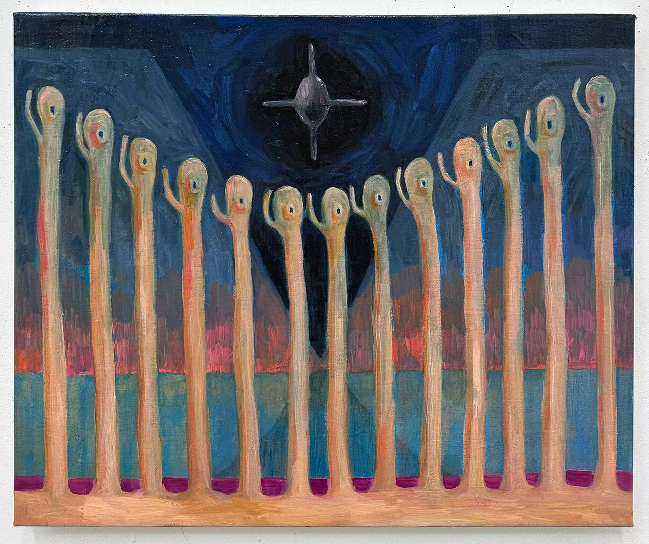 Amy Talluto|Forest Chorus Under a Dark Star|2026|Oil on Linen|20x24 Inches