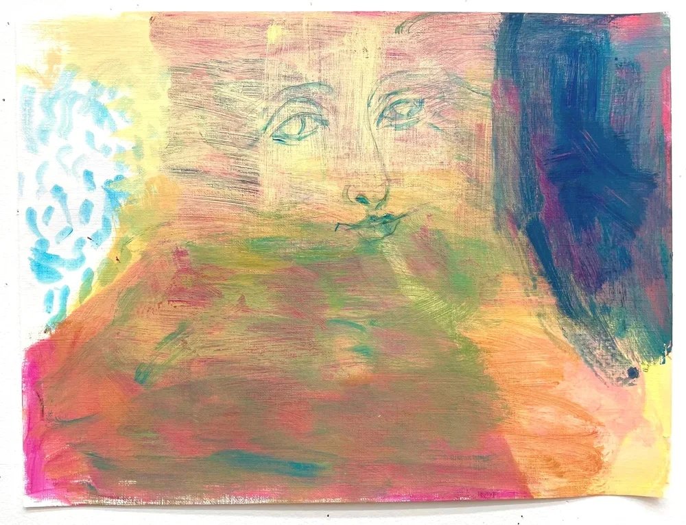 Amy Talluto|Ingres in a Universe|2023|Acrylic on Paper|9x12 Inches