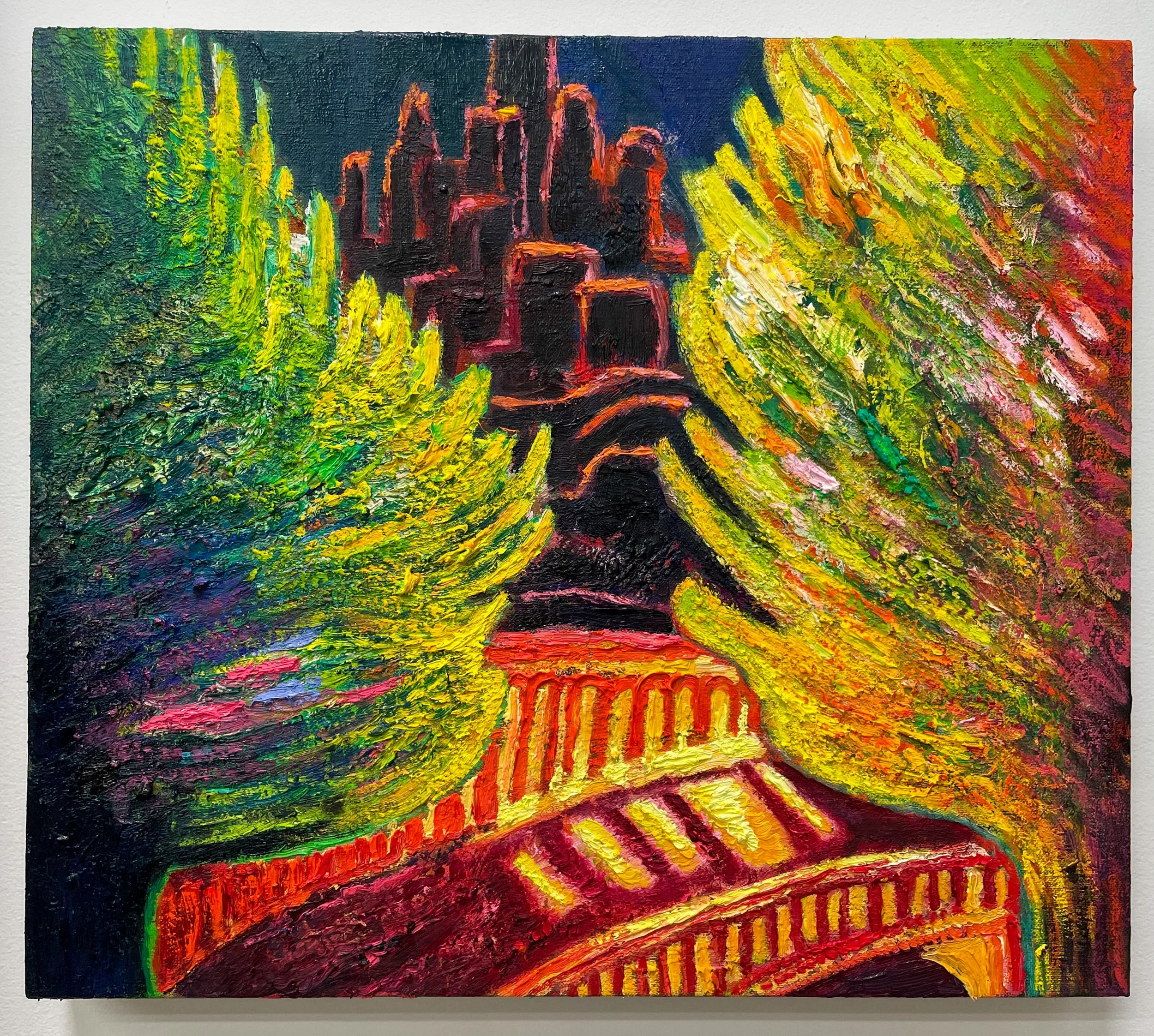 Raymie Iadevaia|City Lights|2024|Oil on Linen|14x16 Inches