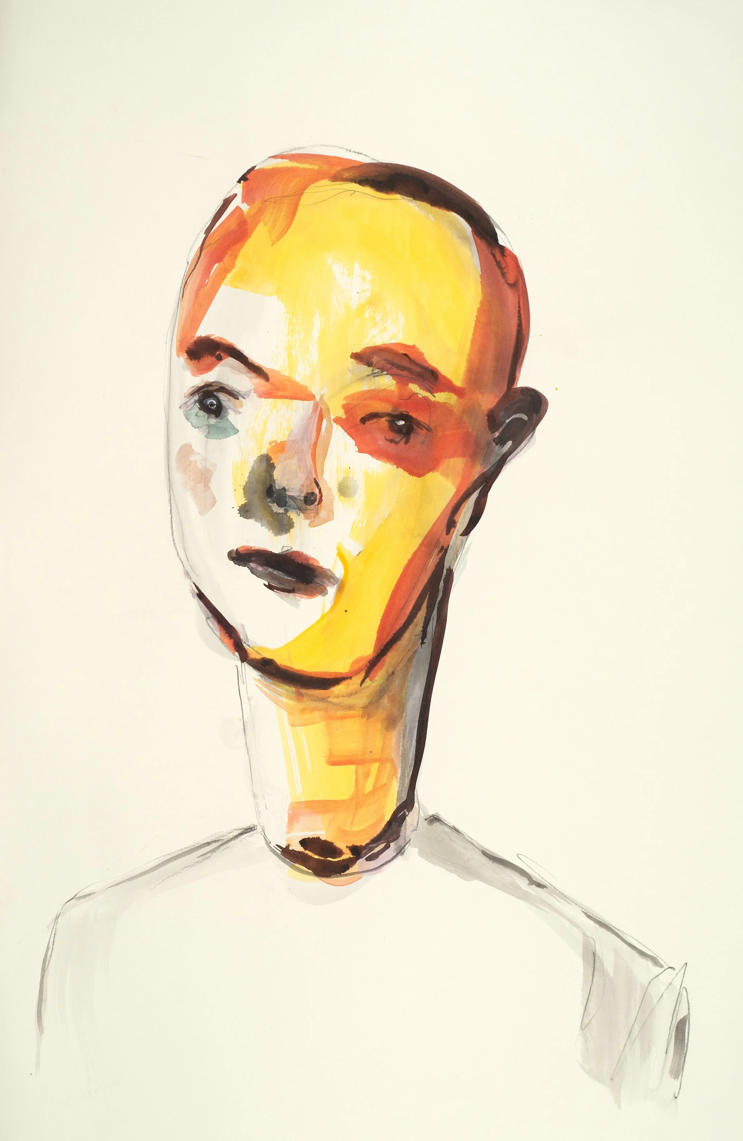 Jon Huck|Pleat|2024|Mixed Media on Paper|40x26 Inches