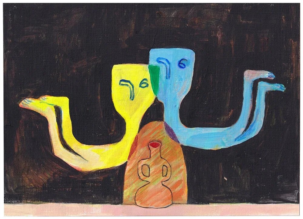 Amy Talluto|Color Forms|2025|Acrylic Gouache on Paper|8.25x11.5 Inches