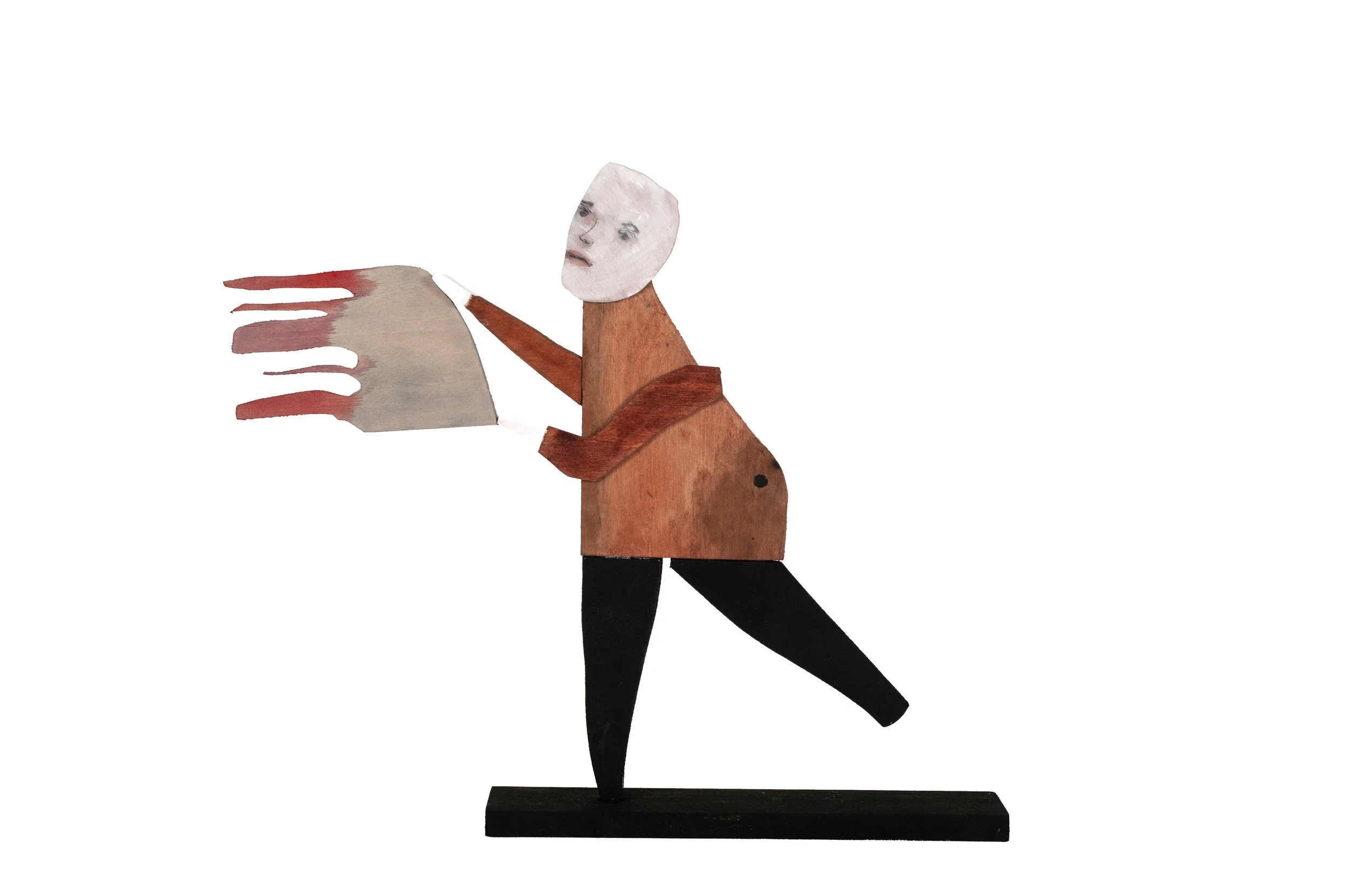 Jon Huck|Stuhl|2026|Mixed Media on Wood|14x13 Inches