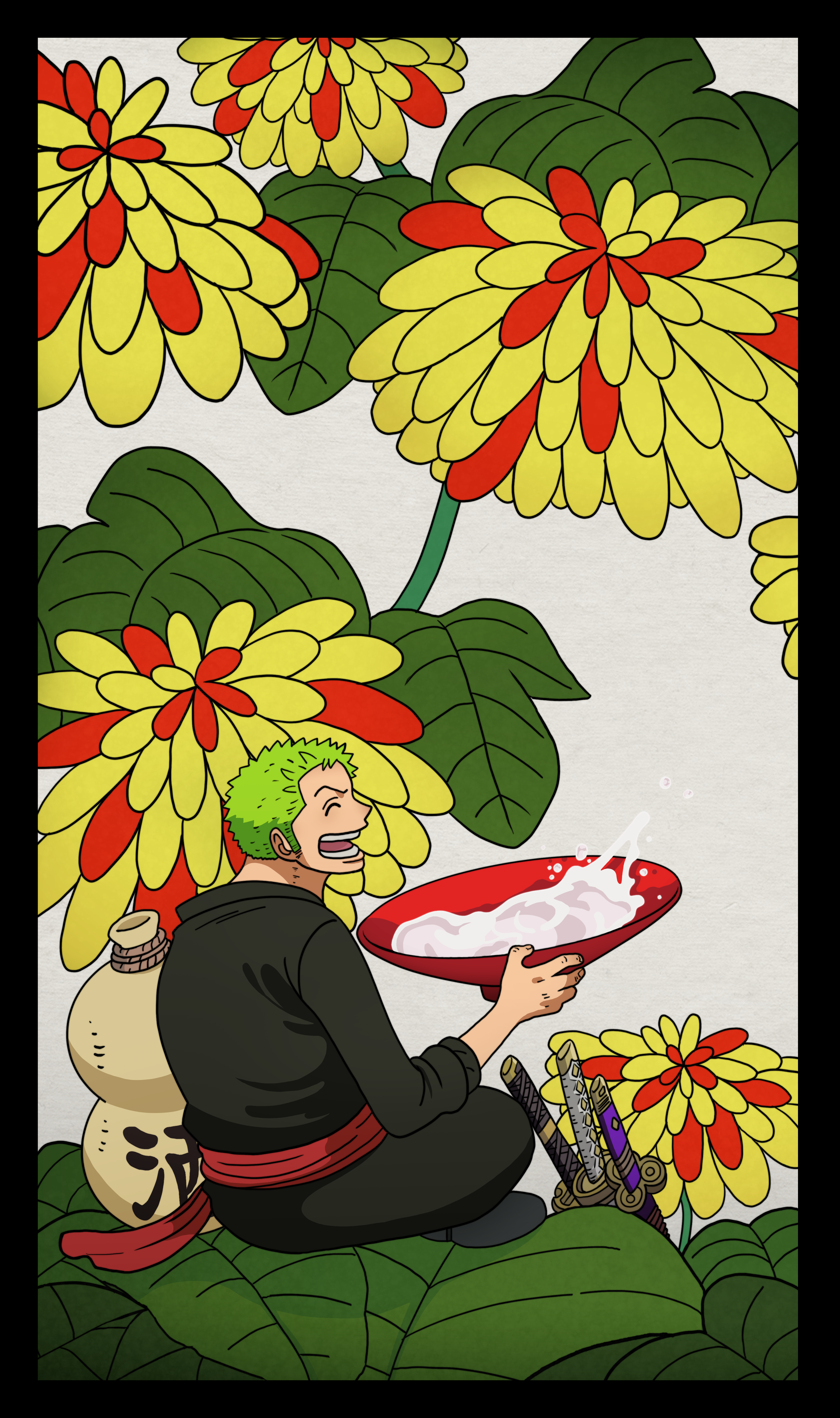 Zoro Hanafuda Eyecatcher - Fan Art