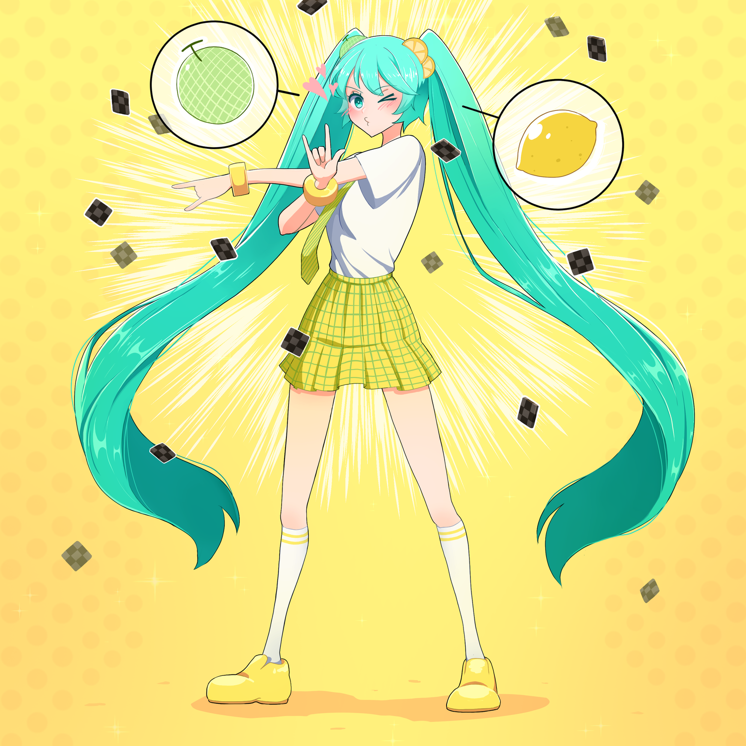 Miku Lemon Melon Cookie - Fan Art