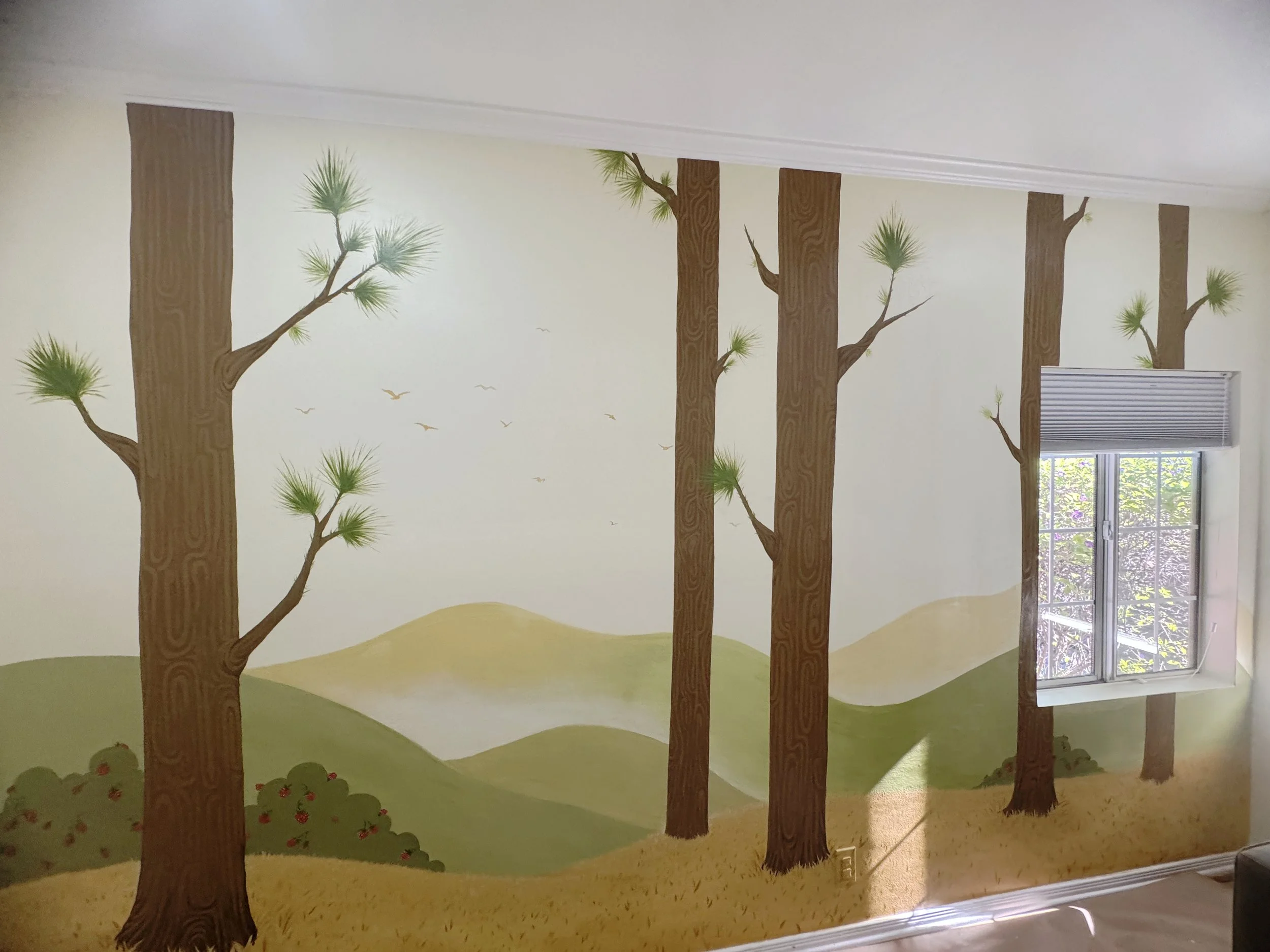 Nursery Mural Rooted in Nature & Nostalgia