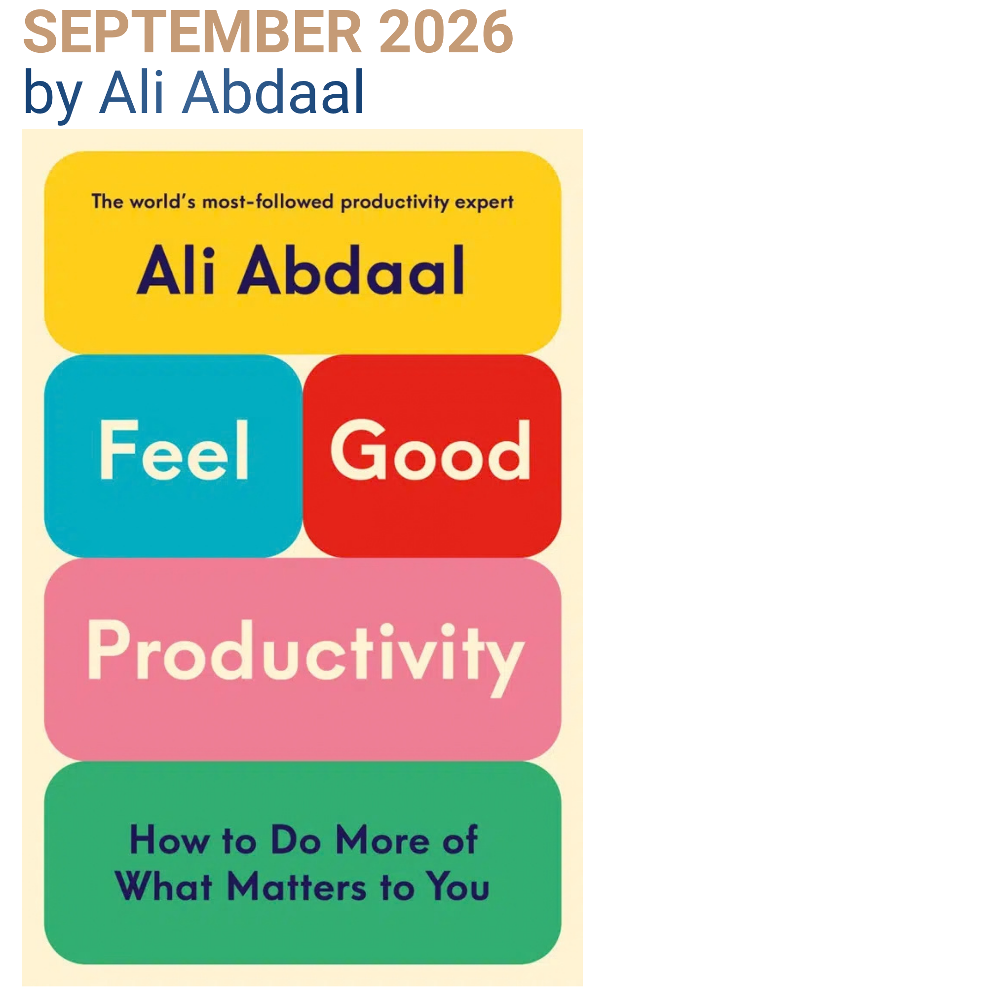 Feel Good Productivity