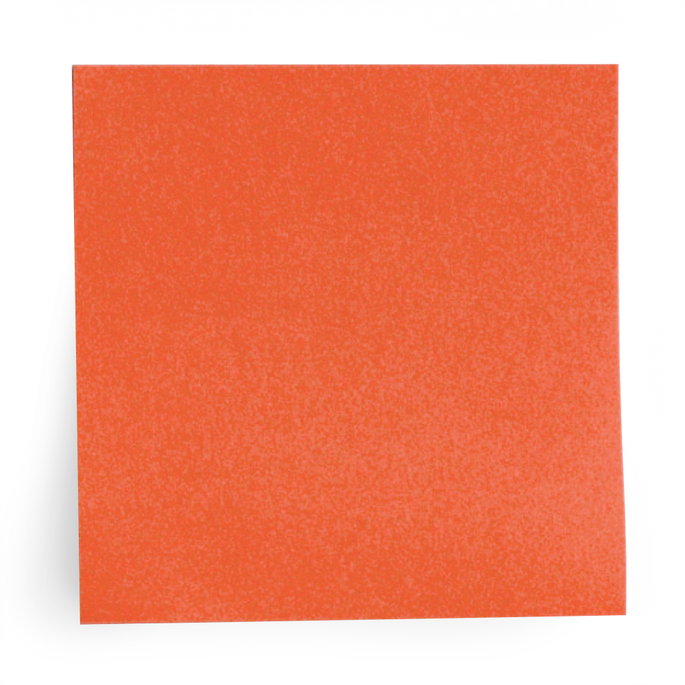 Close-up of an orange square foam pad with a textured surface.