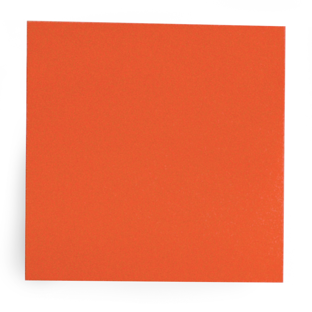 A plain orange square background.