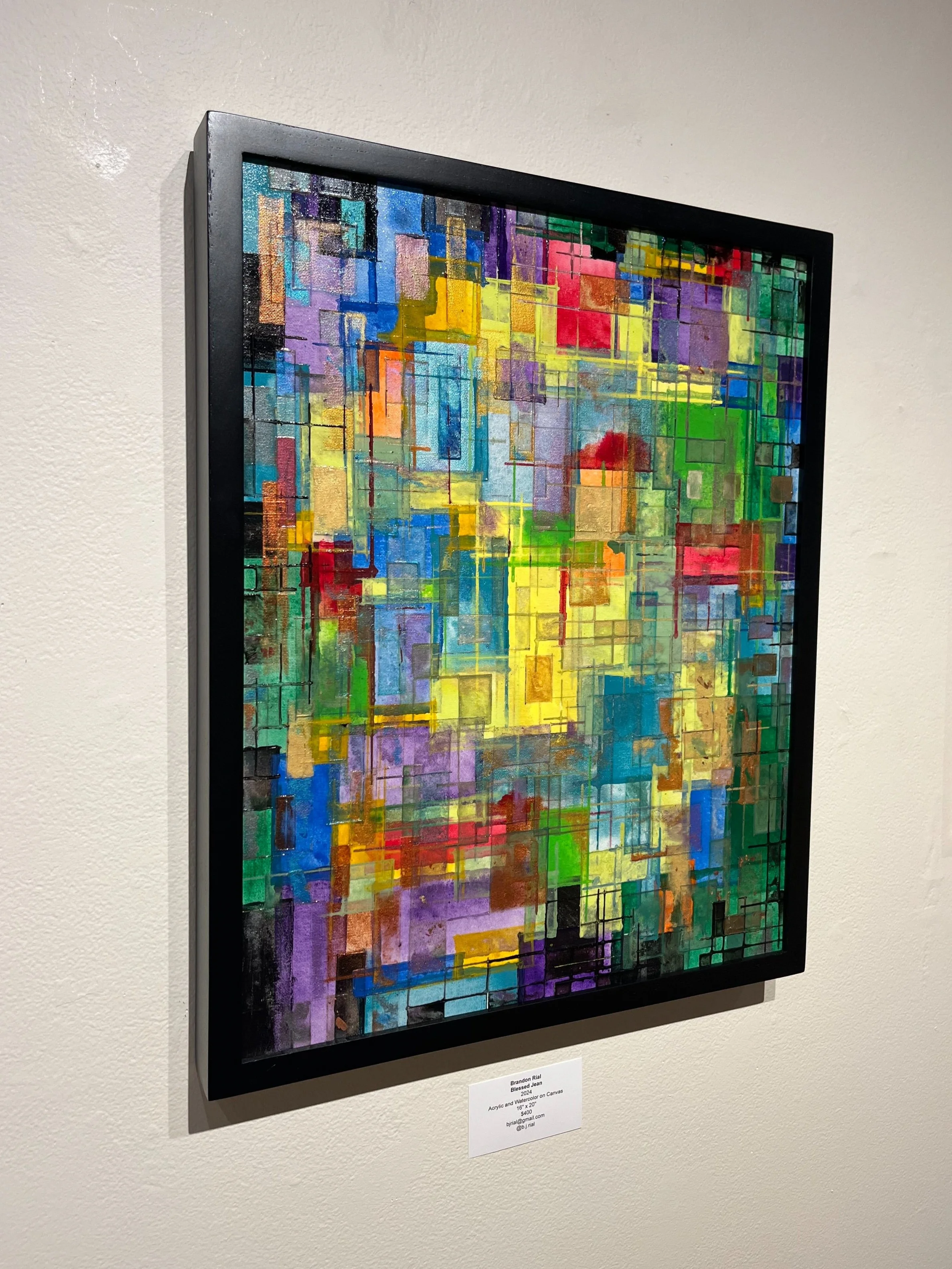 BLESSED JEAN II, 2025, 16”x20”, Acrylic and Watercolor on Canvas, Side.