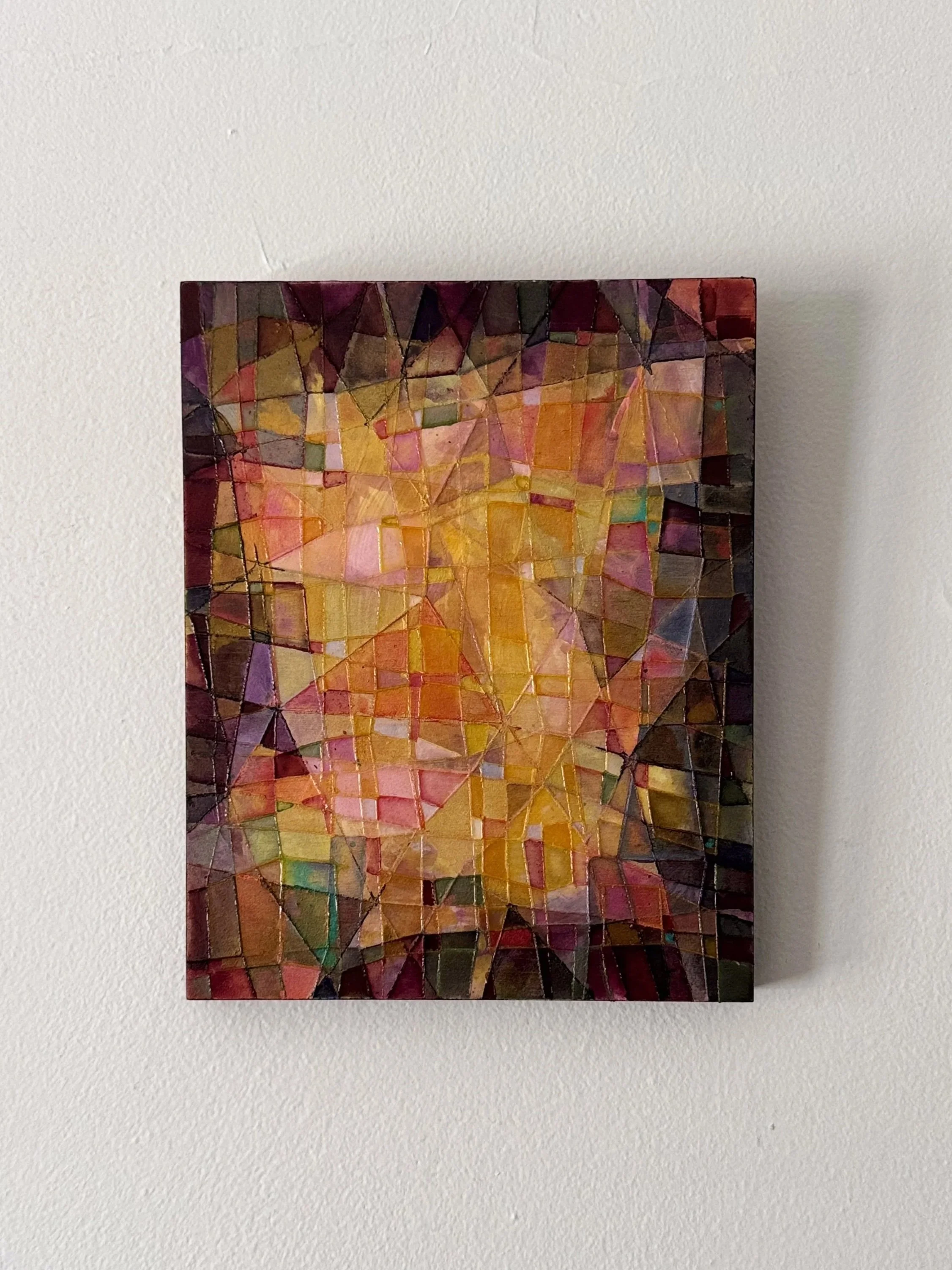 AUTUMN, 2025, 8”x10”, Acrylic and Watercolor on Wood, Front.