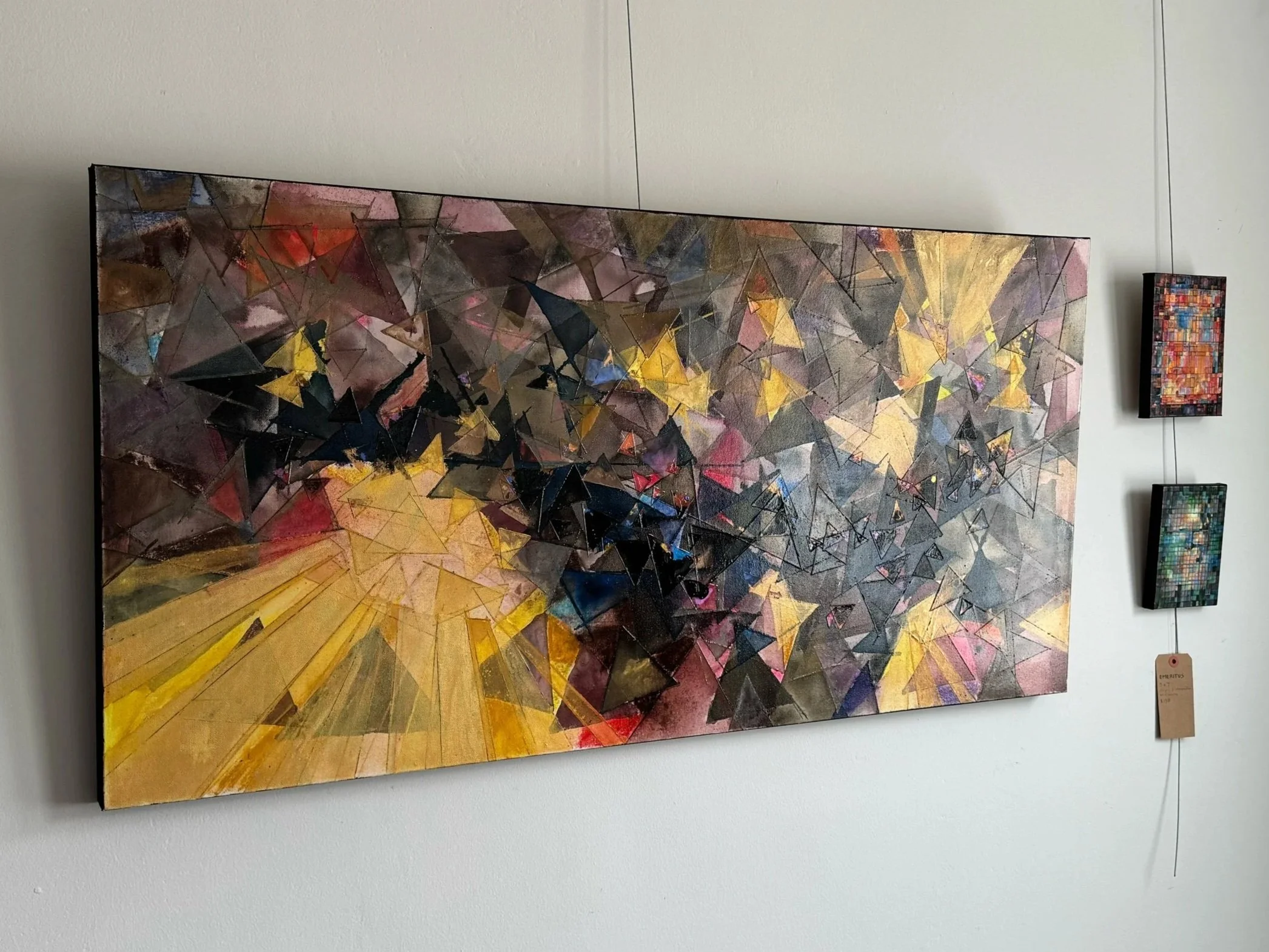 GIFT OF CREATIVITY, 2026, 48”x24”, Acrylic, Watercolor & Pastel on Canvas, Side.
