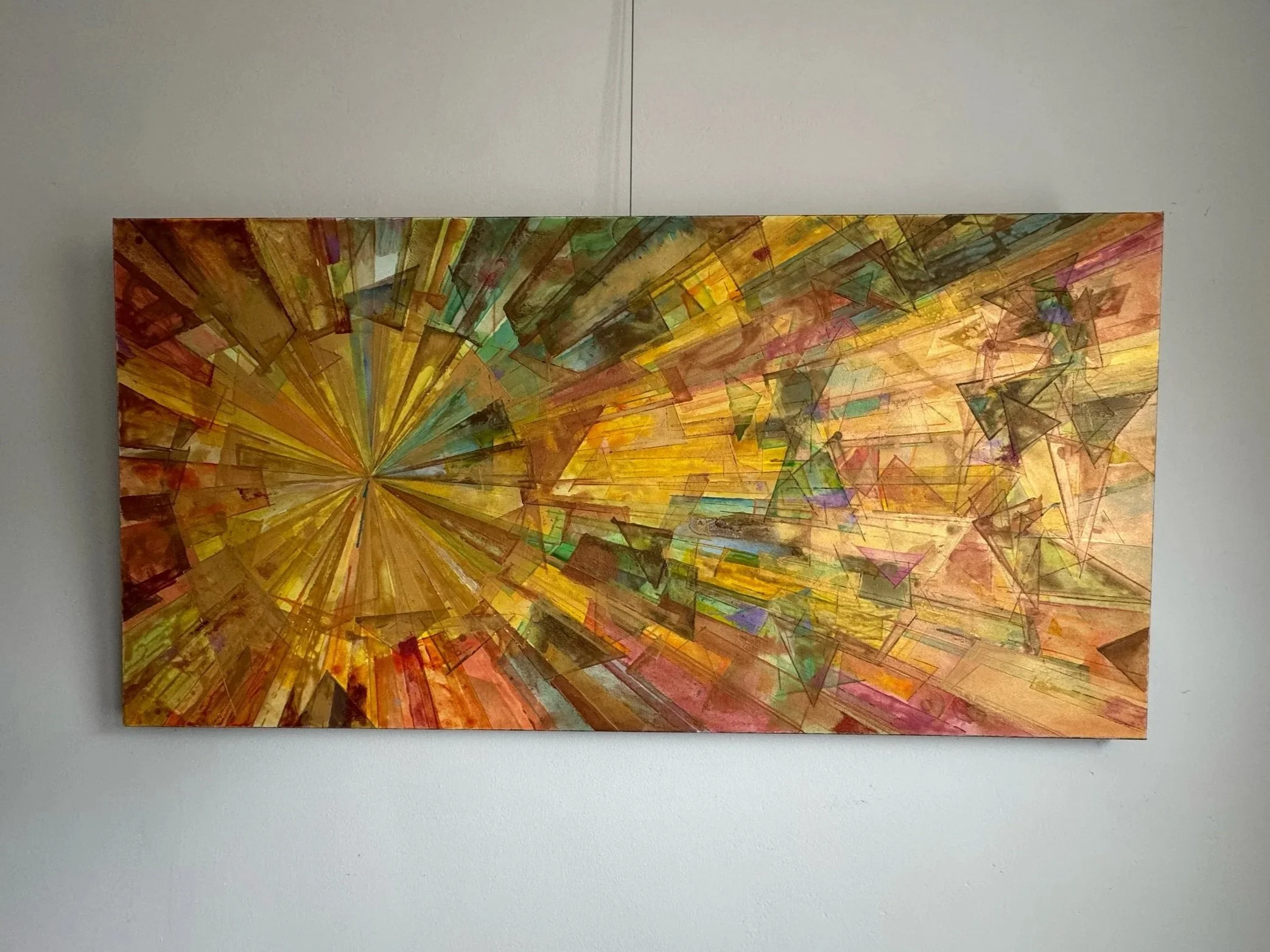 GIFT OF WONDER, 2026, 48”x24”, Acrylic, Watercolor & Pastel on Canvas, Front.