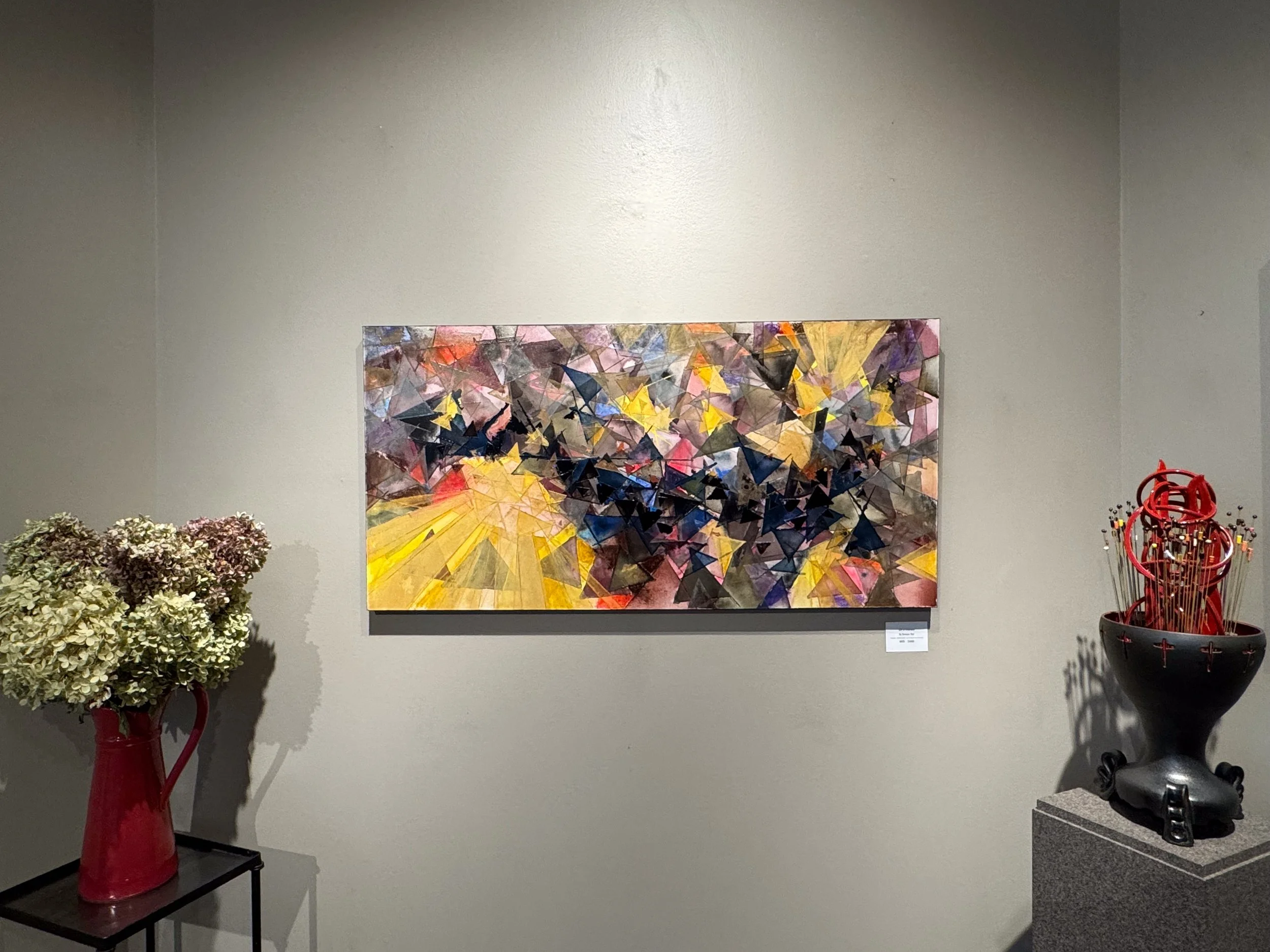 GIFT OF CREATIVITY, 2026, 48”x24”, Acrylic, Watercolor & Pastel on Canvas, Front.