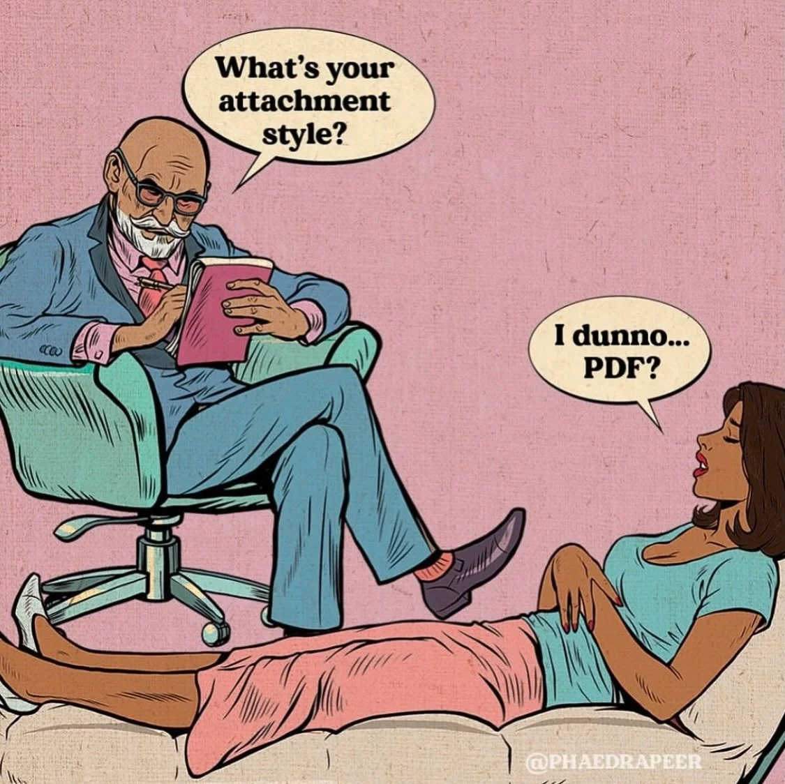 😂 but really tho &mdash; Freud says psychological health is grounded in love 💕 and work 🥸
@phaedrapeer
