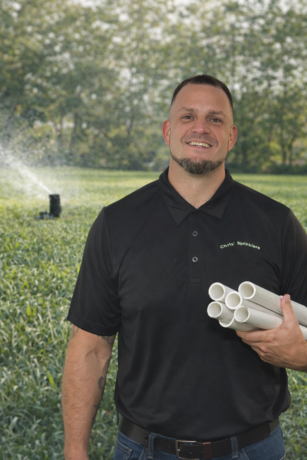 Chris Wood Working on Irrigation